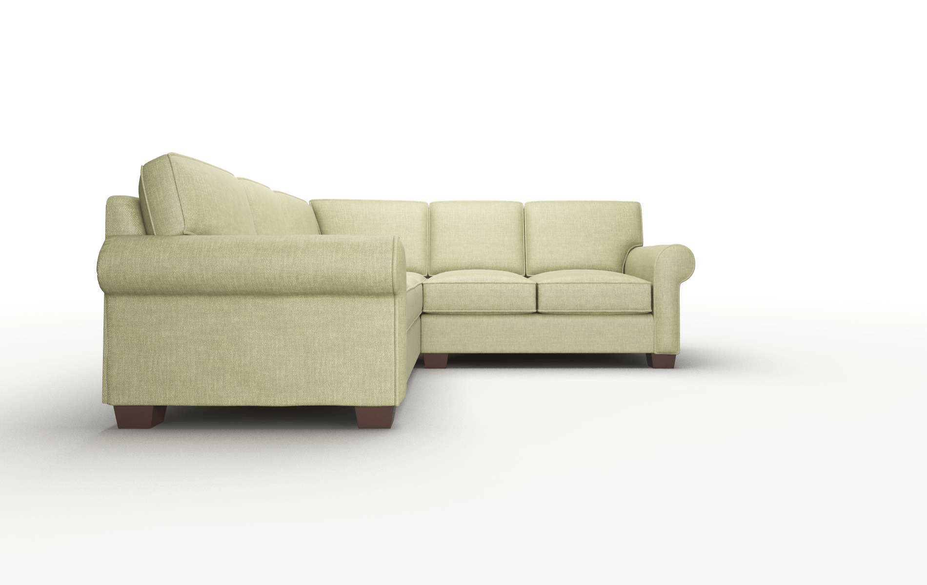Isabel Rocket Evergreen Sectional espresso legs 2