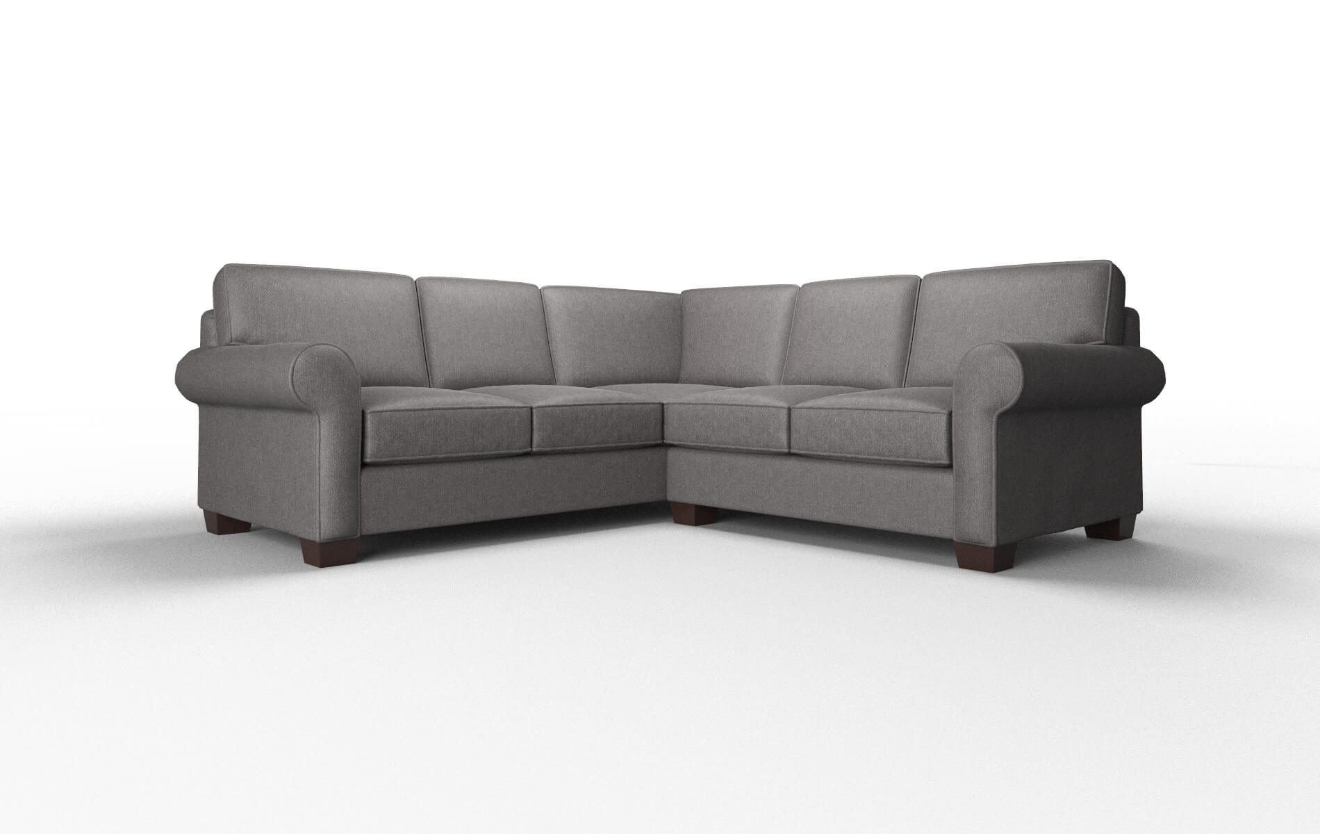 Isabel Sasha Grey Sectional espresso legs 1