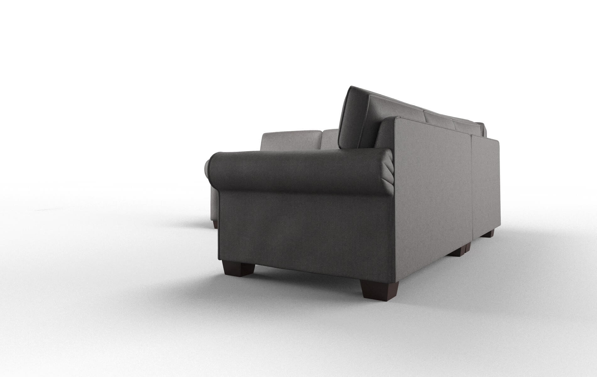 Isabel Sasha Grey Sectional espresso legs 4