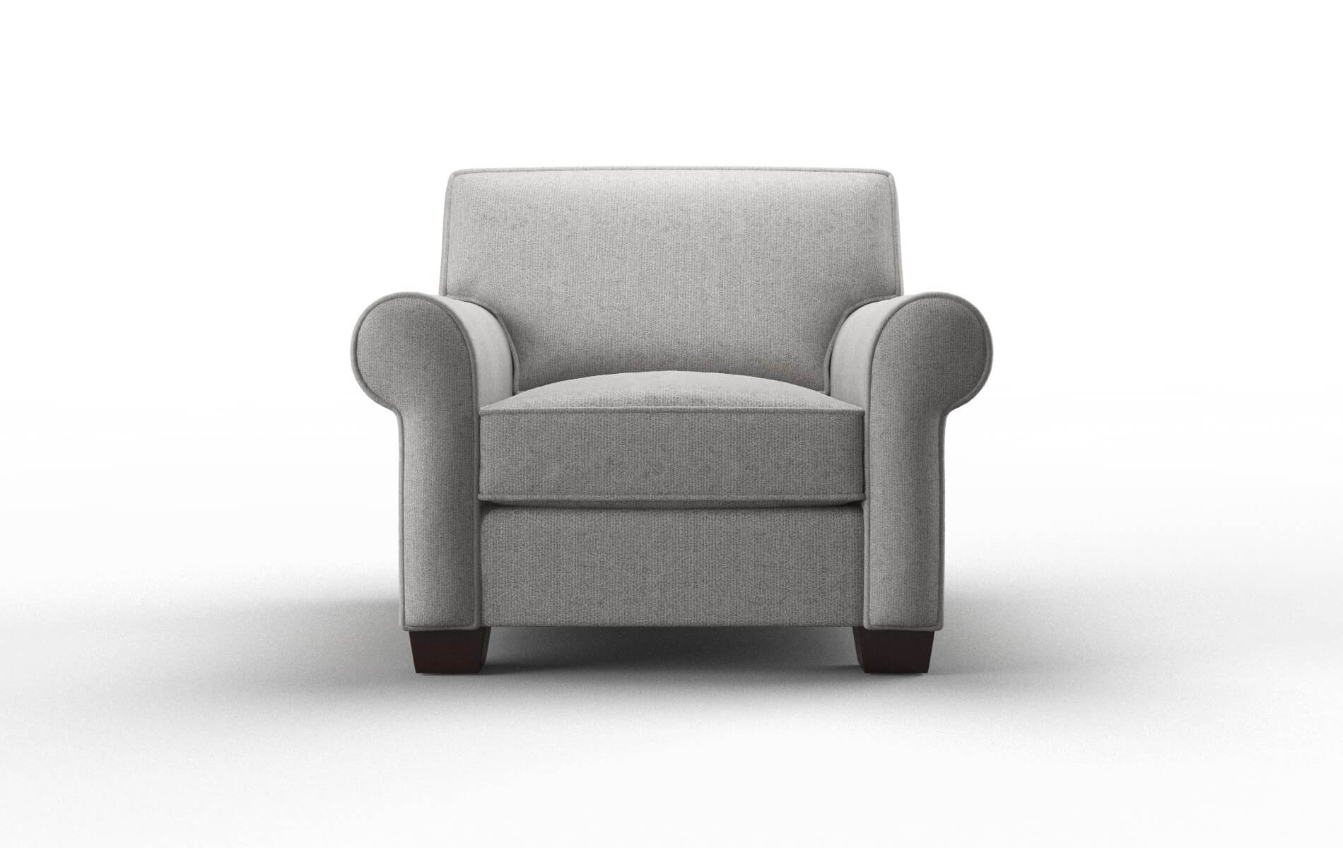 Isabel Sasha silver Chair Espresso Legs  1