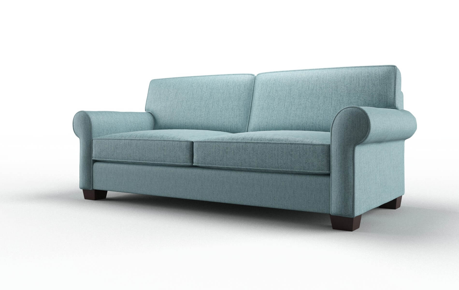 Isabel Sasha Teal Sofa espresso legs 4