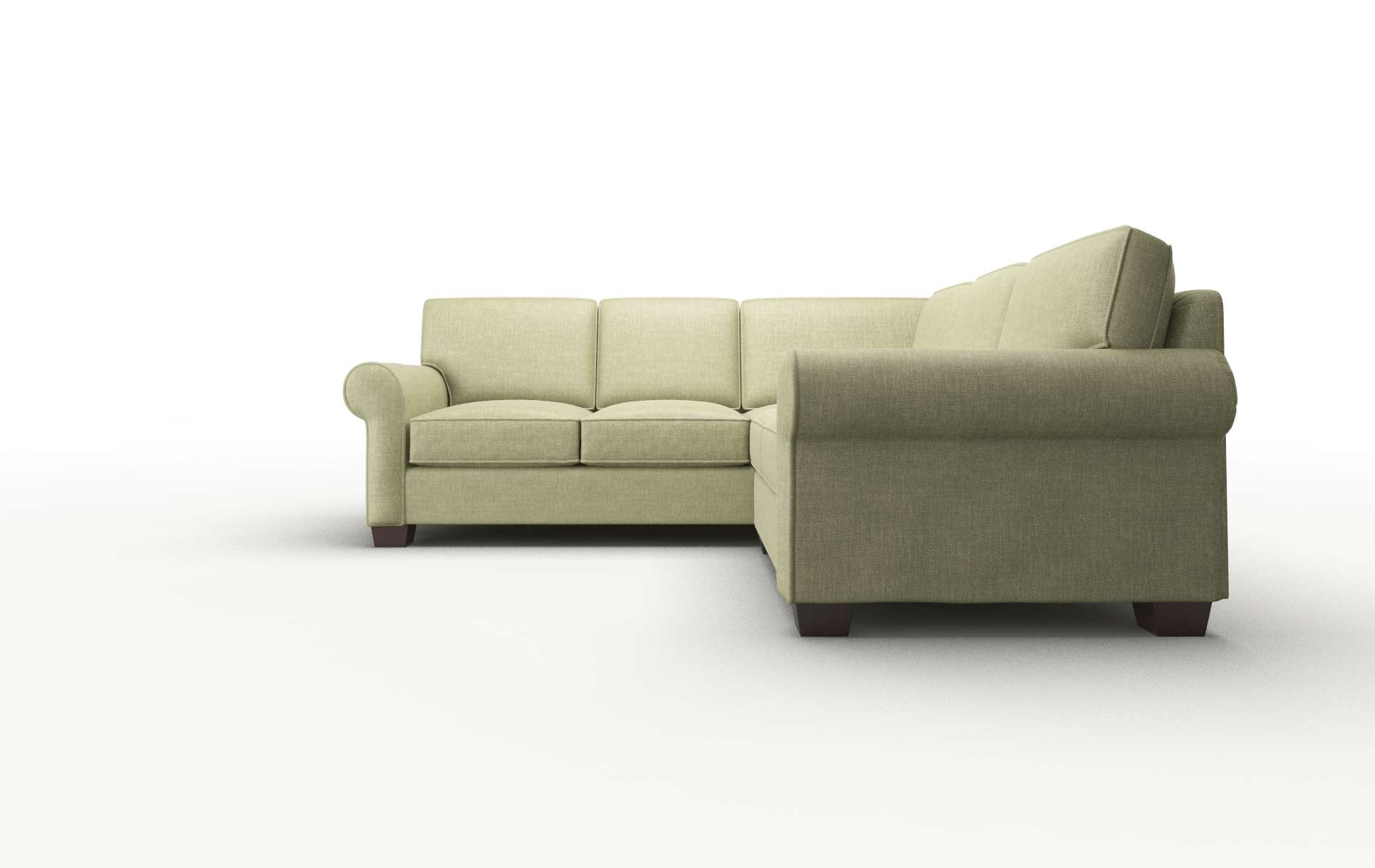 Isabel Simplex Sour_apple Sectional espresso legs 5