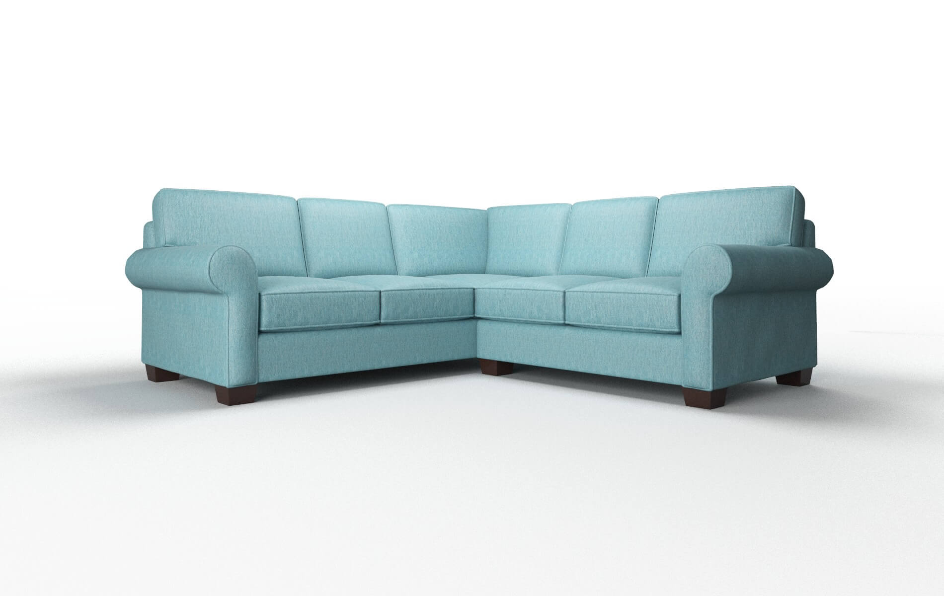 Isabel Sorrento denim Sectional Espresso Legs  1