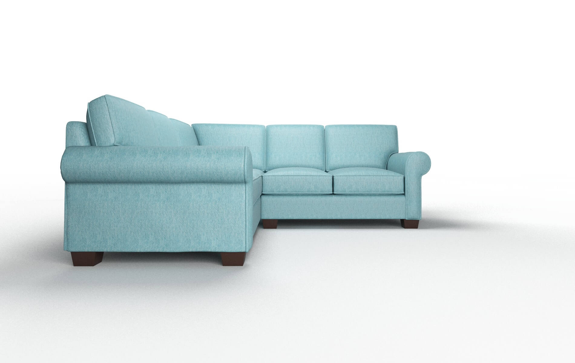 Isabel Sorrento Denim Sectional espresso legs 2