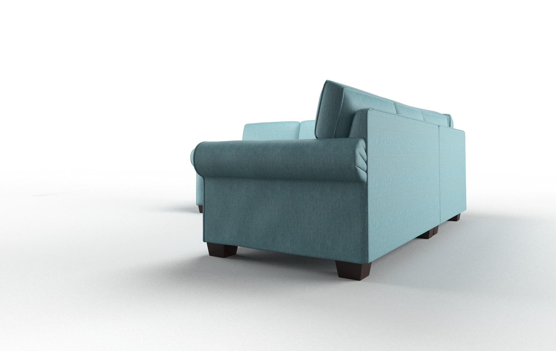 Isabel Sorrento Denim Sectional espresso legs 4