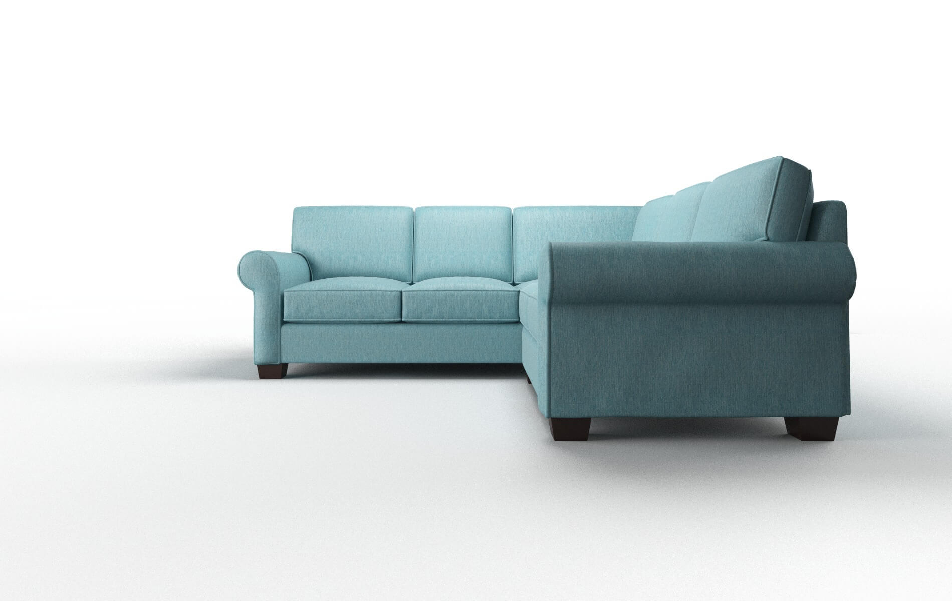Isabel Sorrento Denim Sectional espresso legs 5