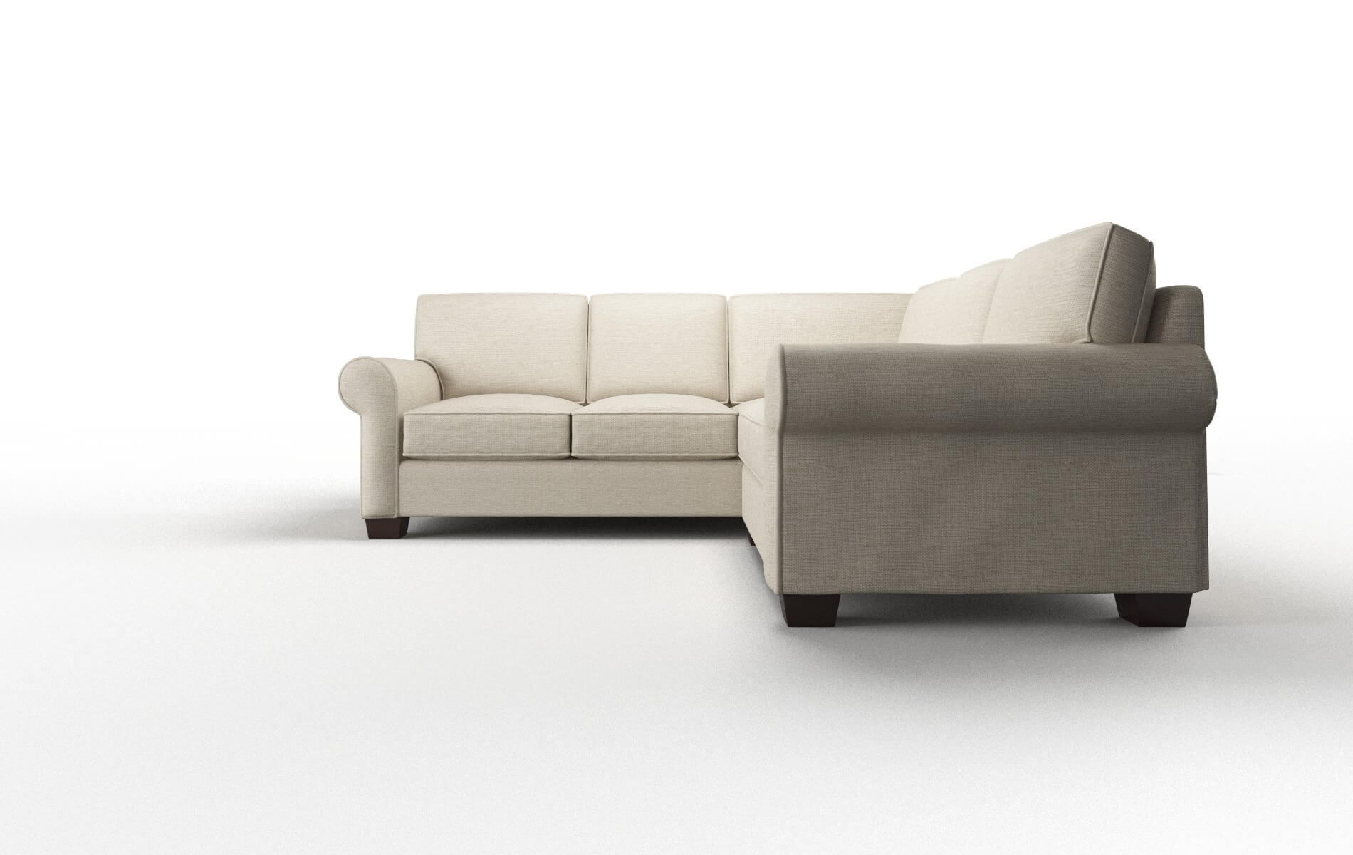 Isabel Sosoftness 72 Sectional espresso legs 5