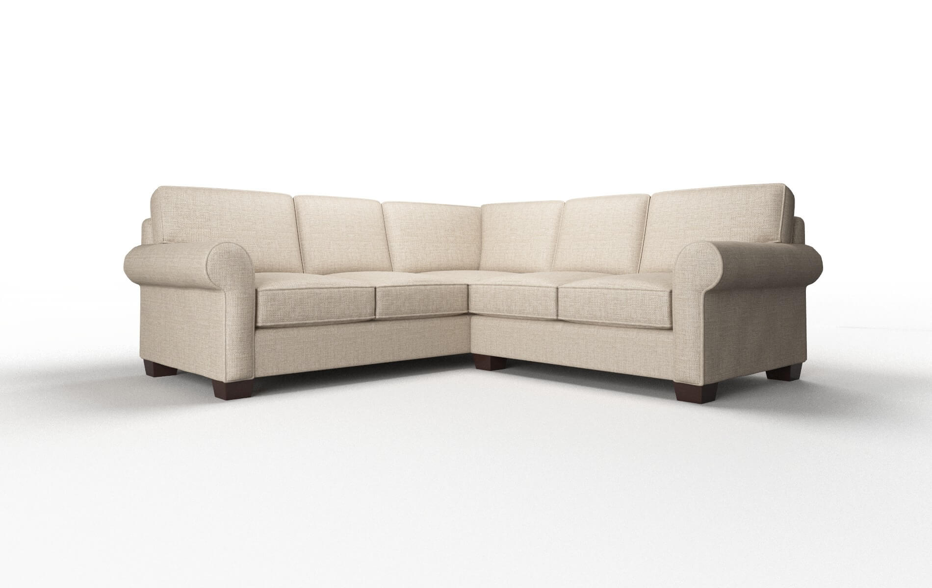 Isabel Sosoftness 74 Sectional espresso legs 1