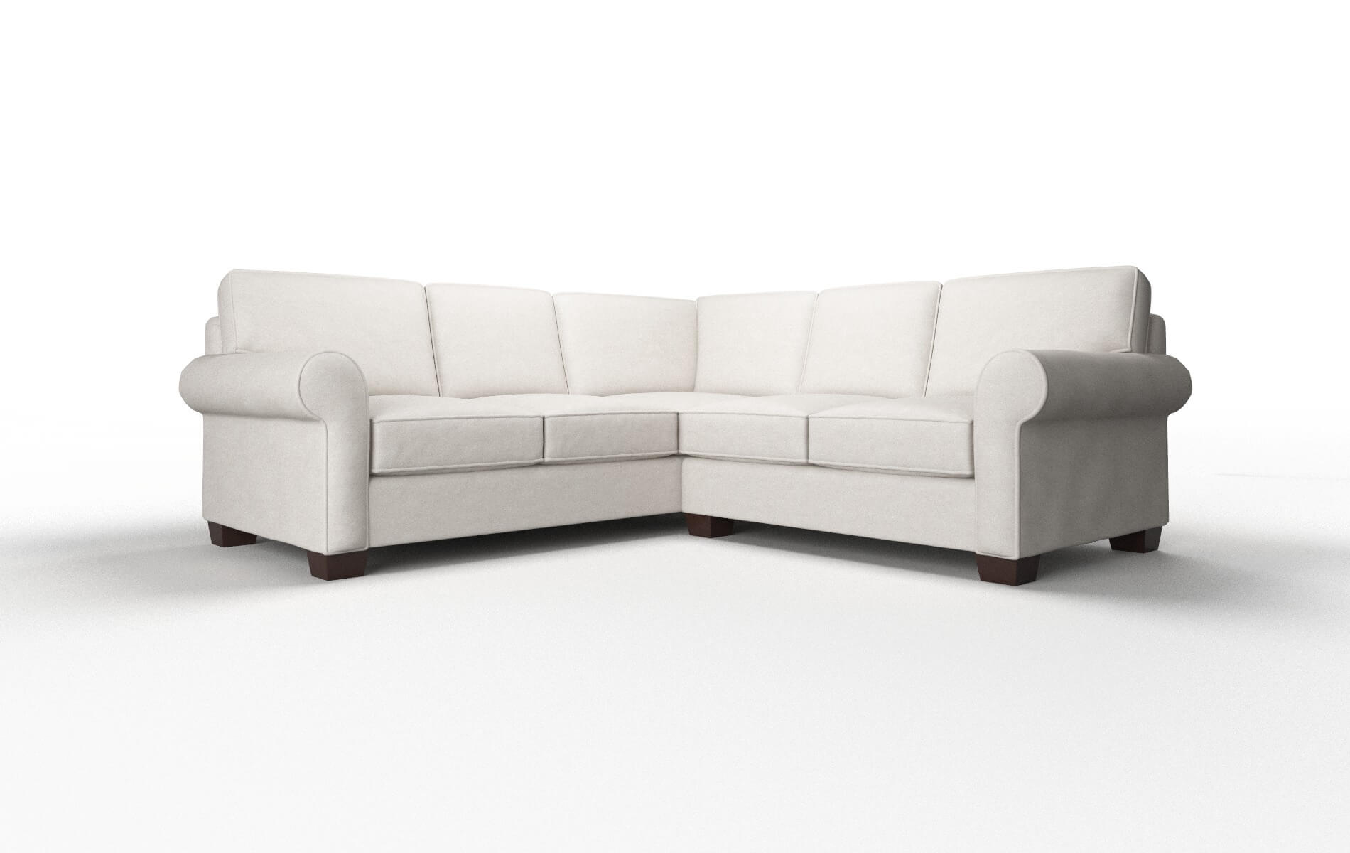 Isabel Suave Dove Sectional espresso legs 1