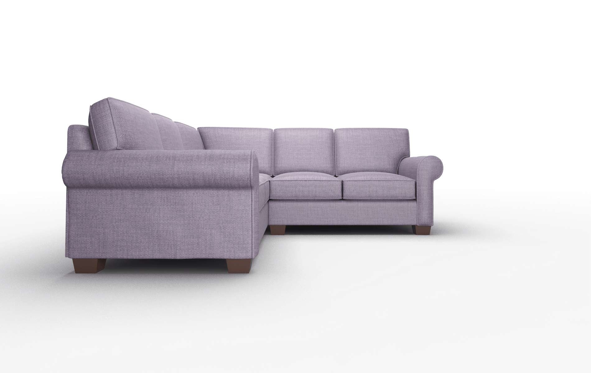 Isabel Tess Blackberry Sectional espresso legs 2