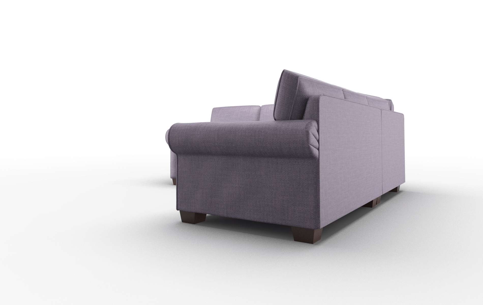 Isabel Tess Blackberry Sectional espresso legs 4