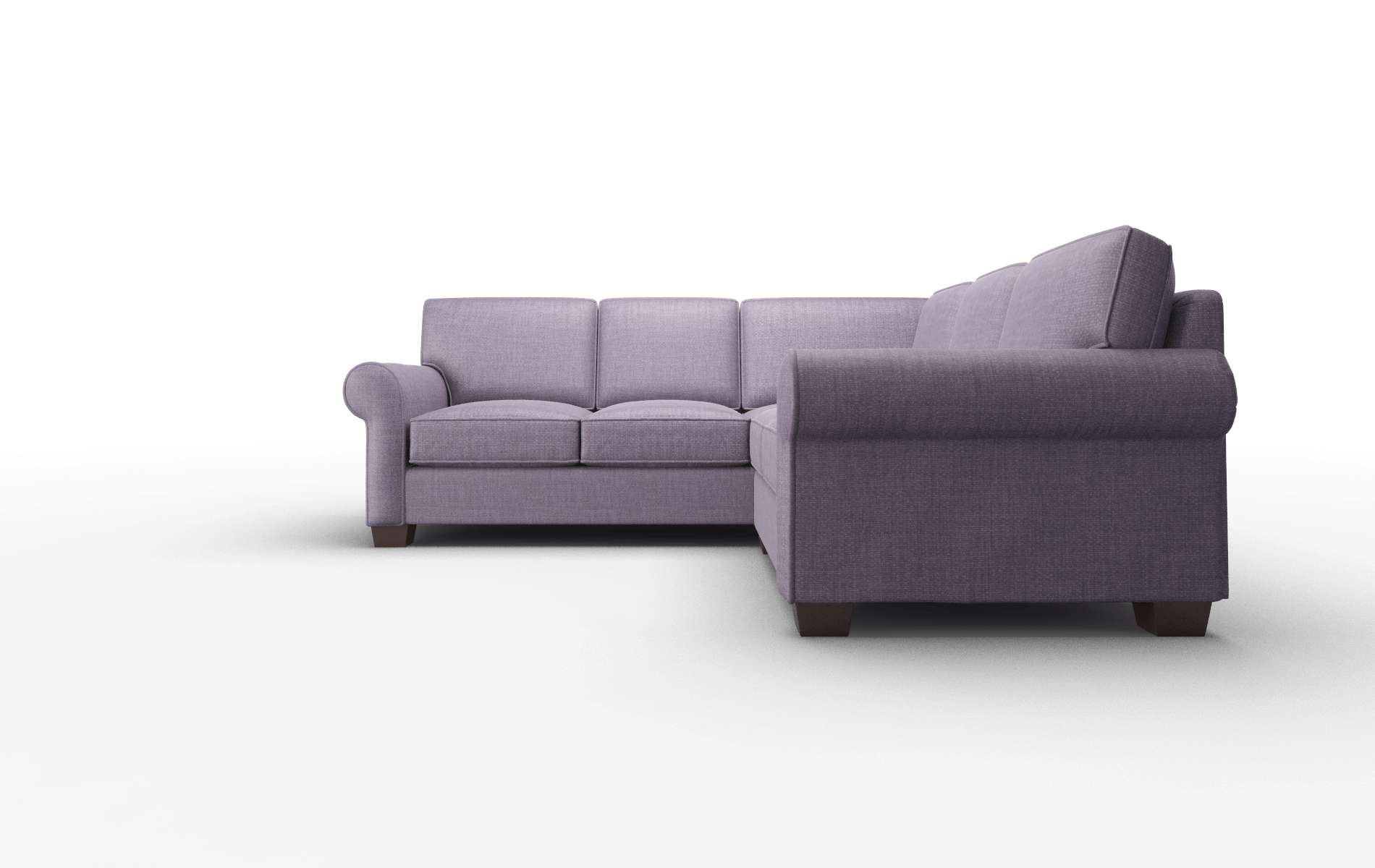 Isabel Tess Blackberry Sectional espresso legs 5