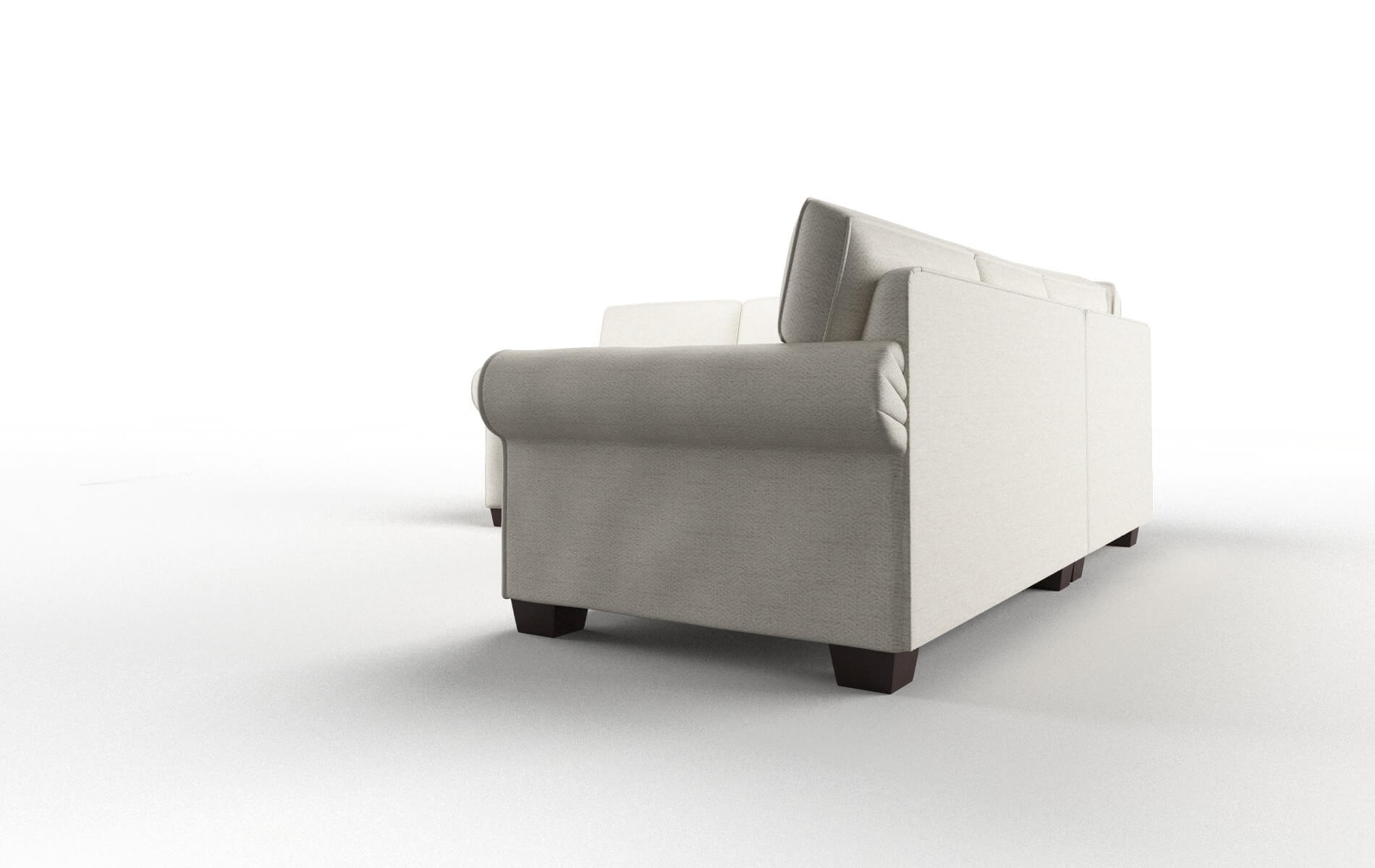 Isabel Venus Cream Sectional espresso legs 4