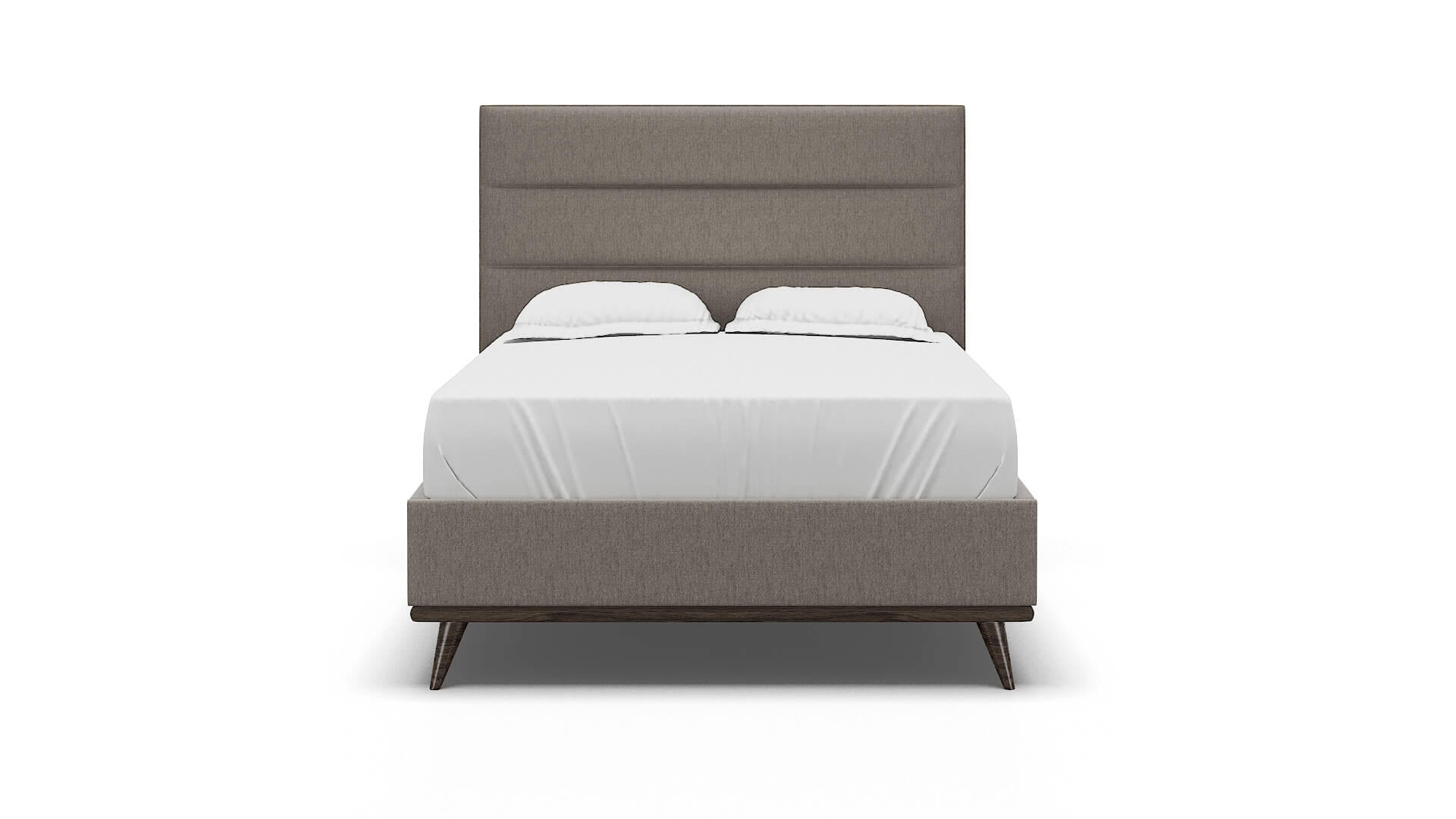 Isla Cosmo Taupe Bed espresso legs 1