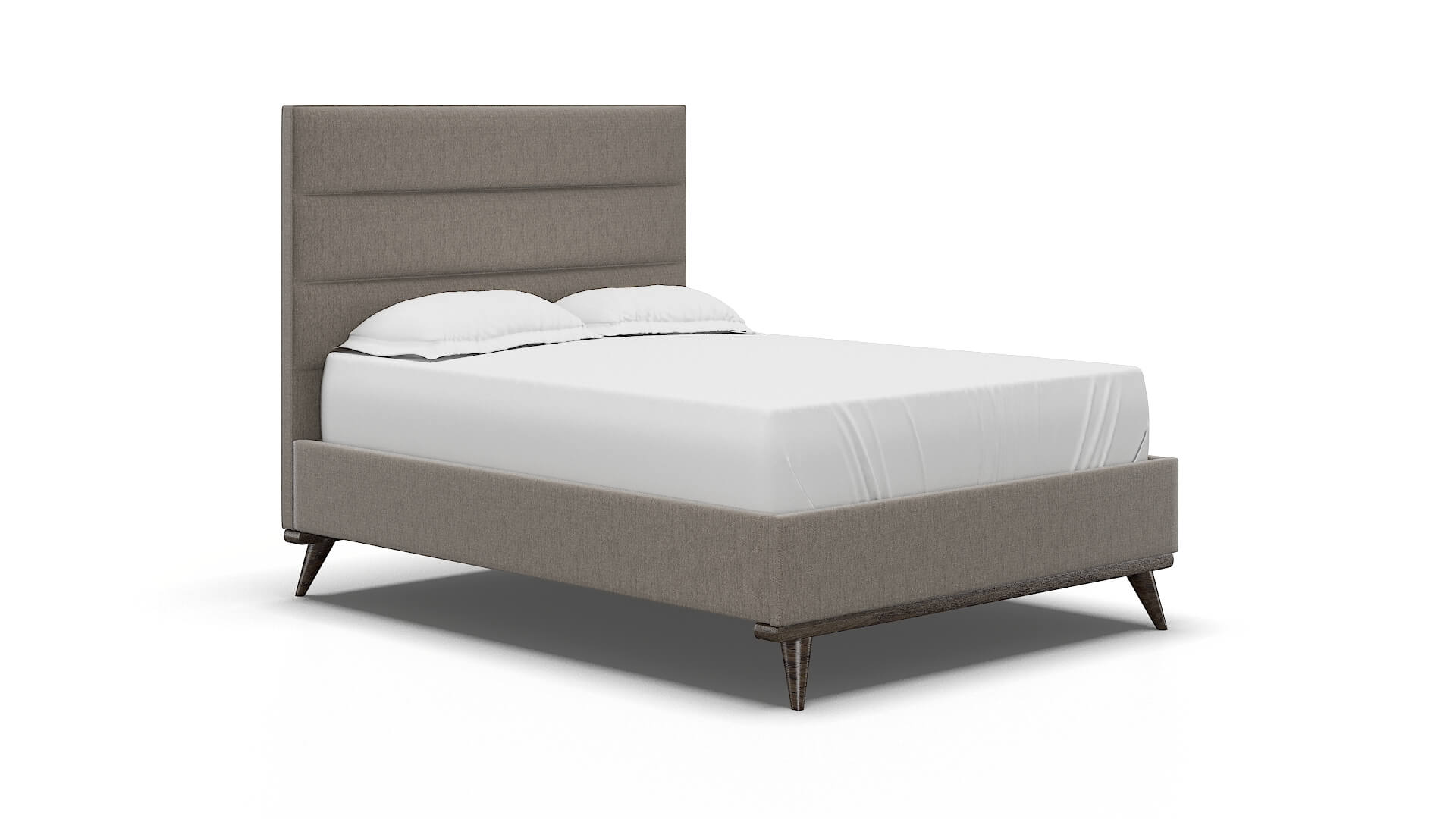 Isla Cosmo Taupe Bed espresso legs 2