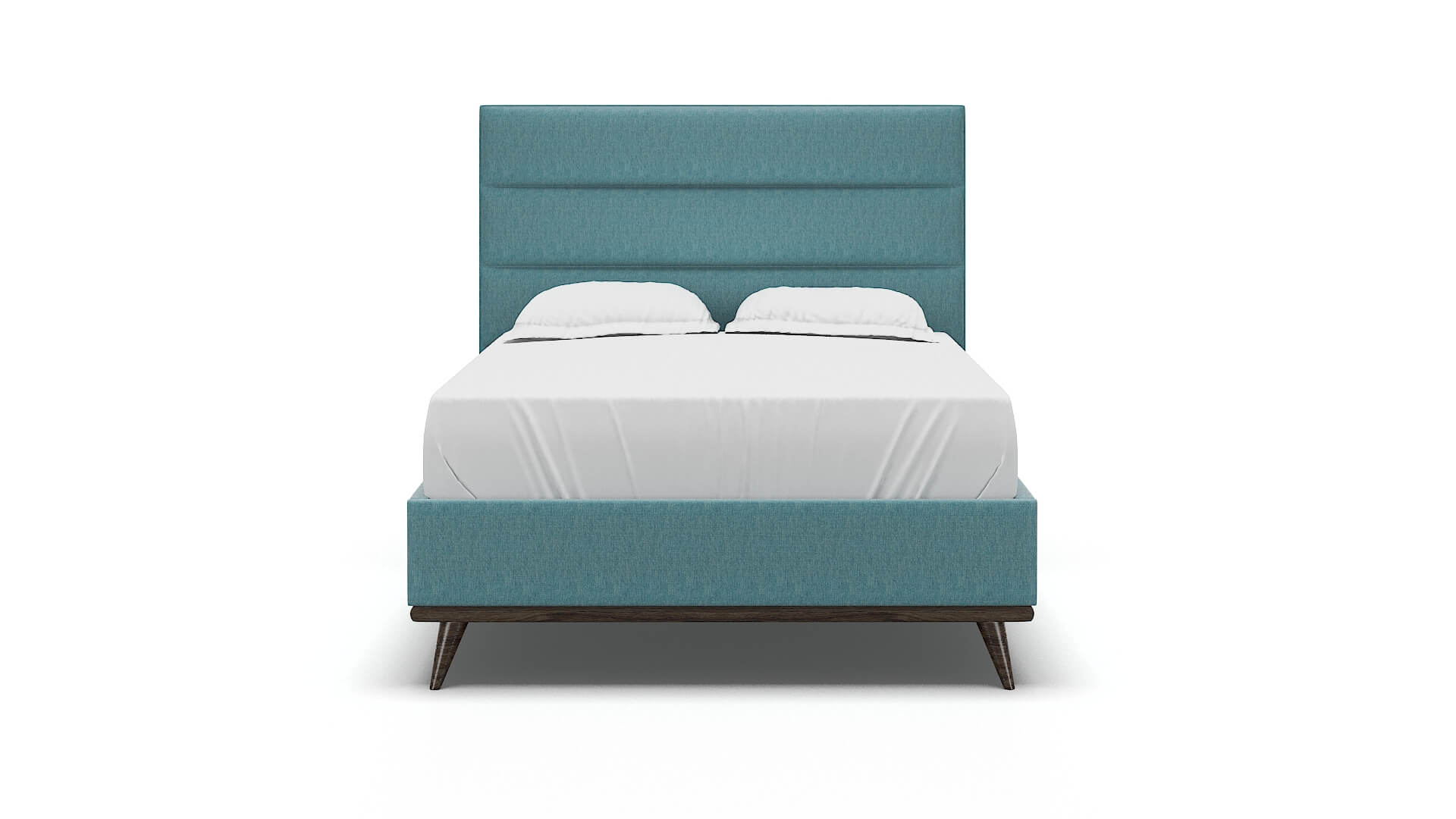 Isla Cosmo Turquoise Bed espresso legs 1