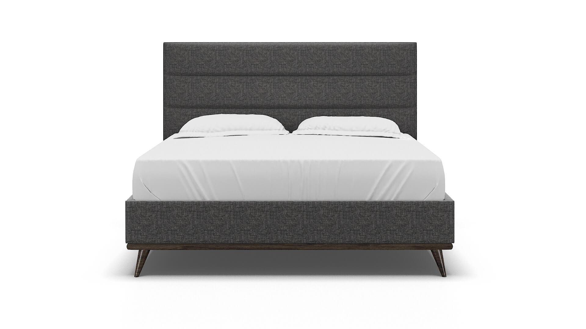 Isla Insight Charcoal Bed King espresso legs 1