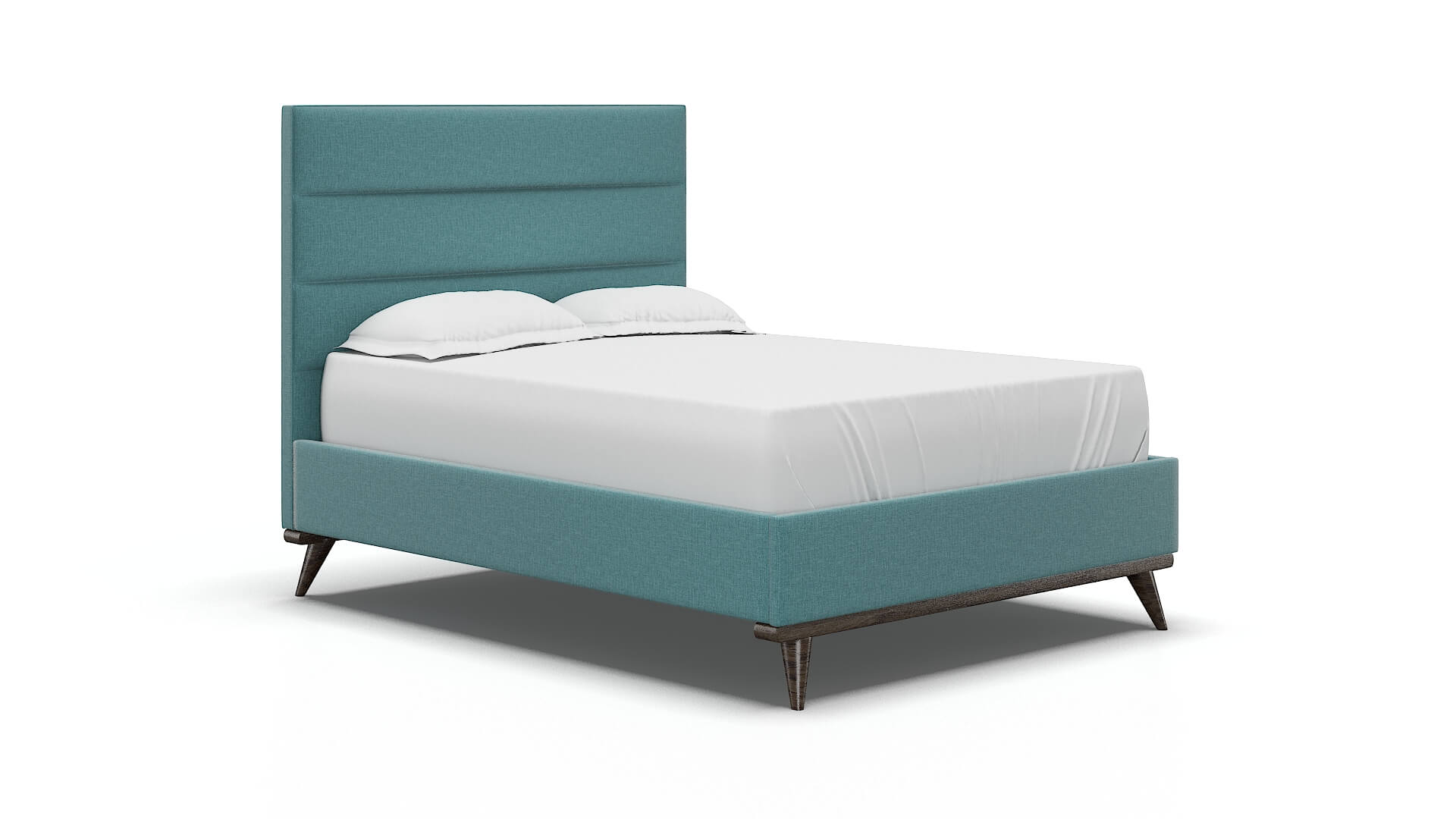 Isla Parker Turquoise Bed espresso legs 2