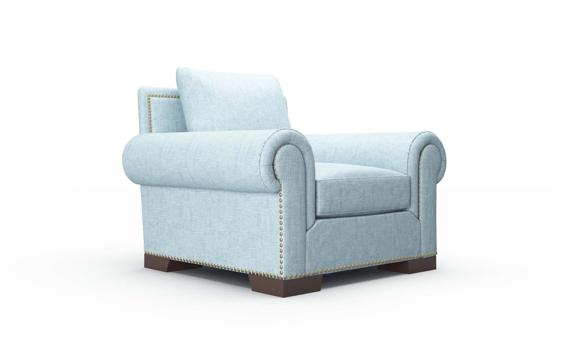 James Atlas Turquoise Chair espresso legs 2