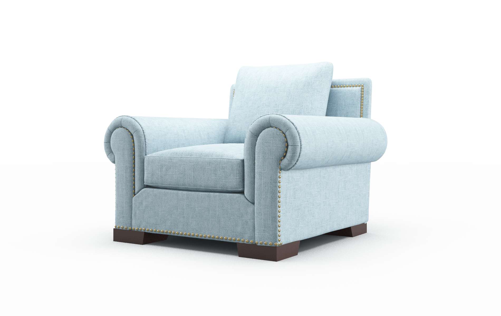 James Atlas Turquoise Chair espresso legs 4