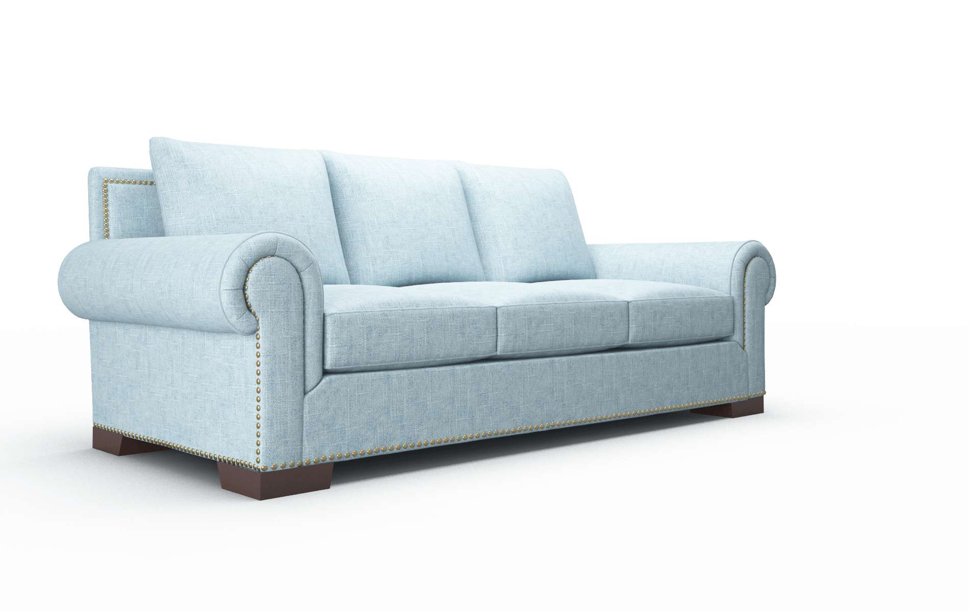 James Atlas Turquoise Sofa espresso legs 2
