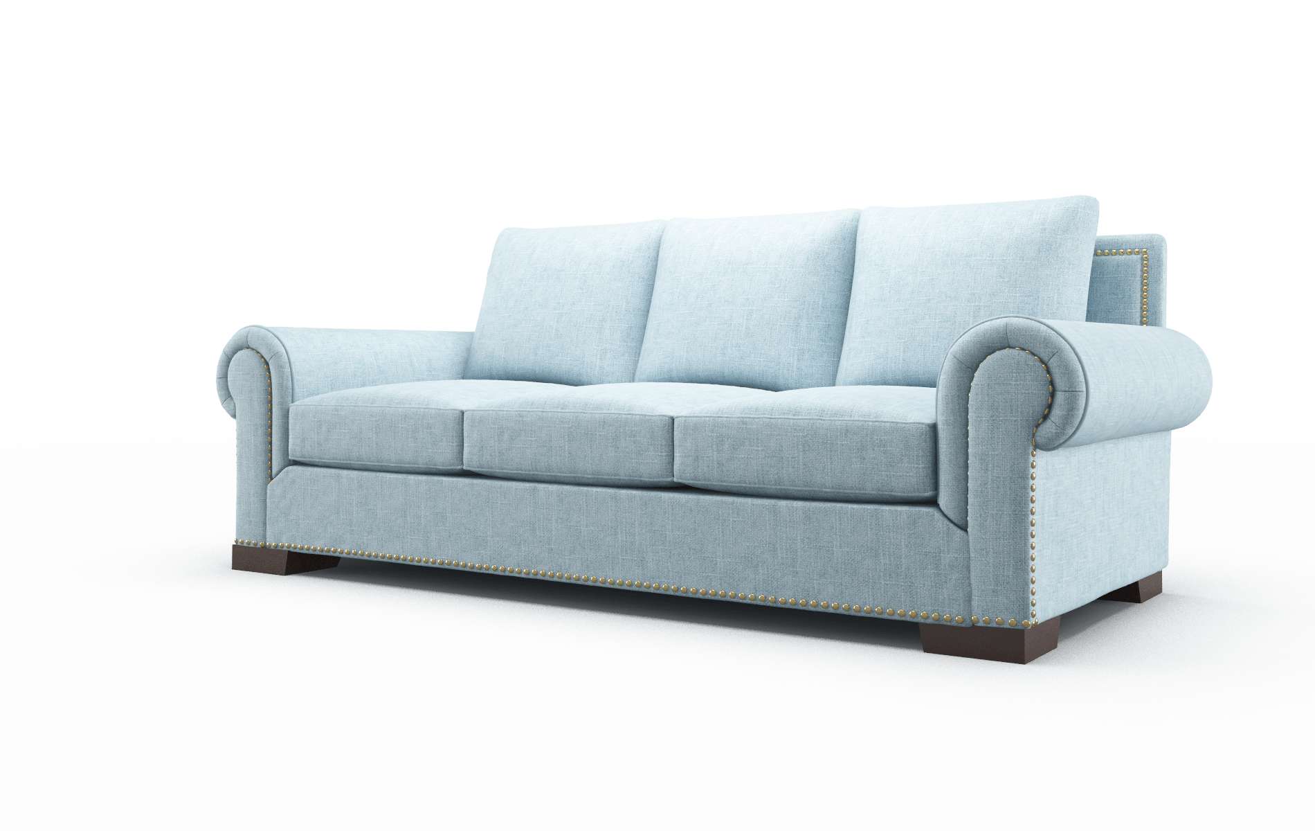 James Atlas Turquoise Sofa espresso legs 4