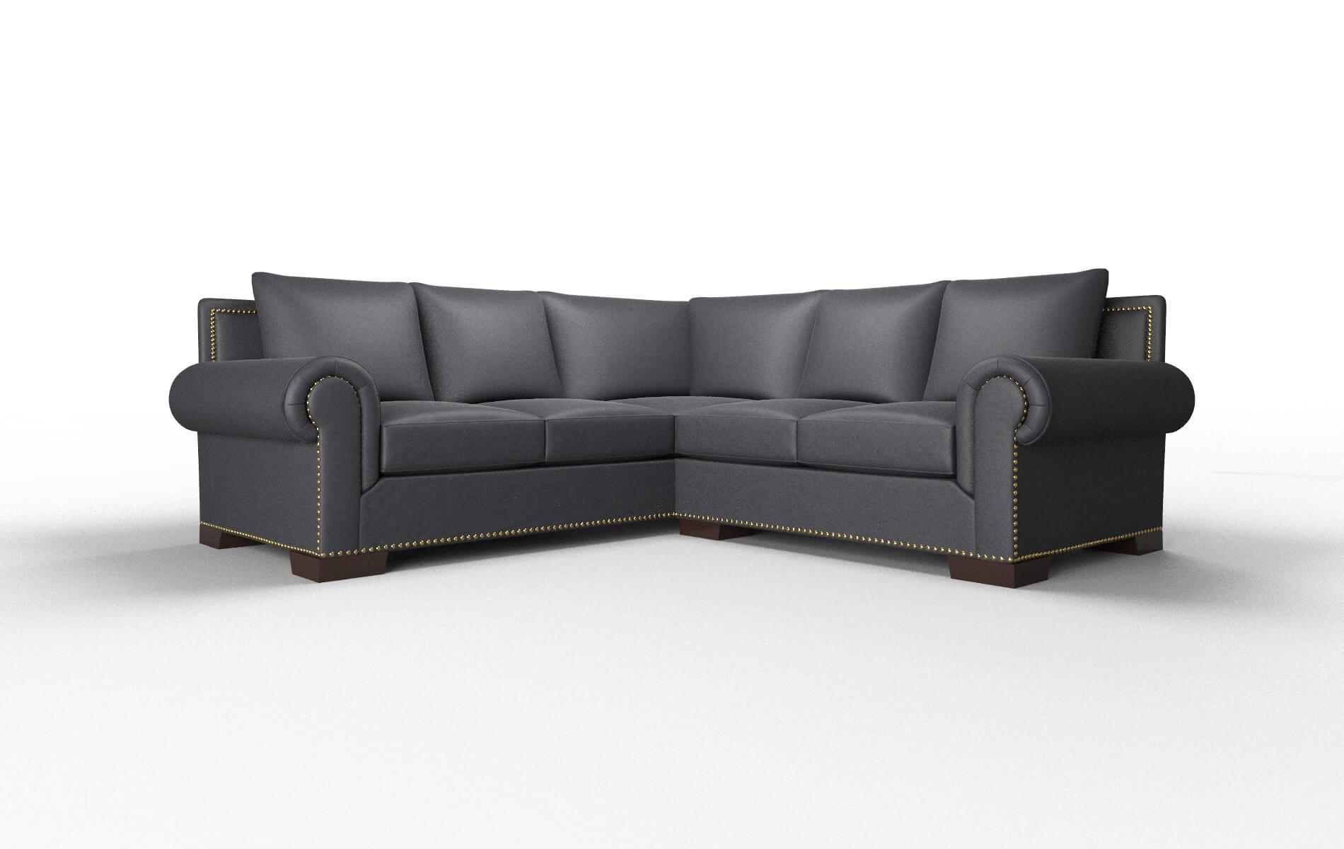 James Atlas_plz Navy Sectional espresso legs 1