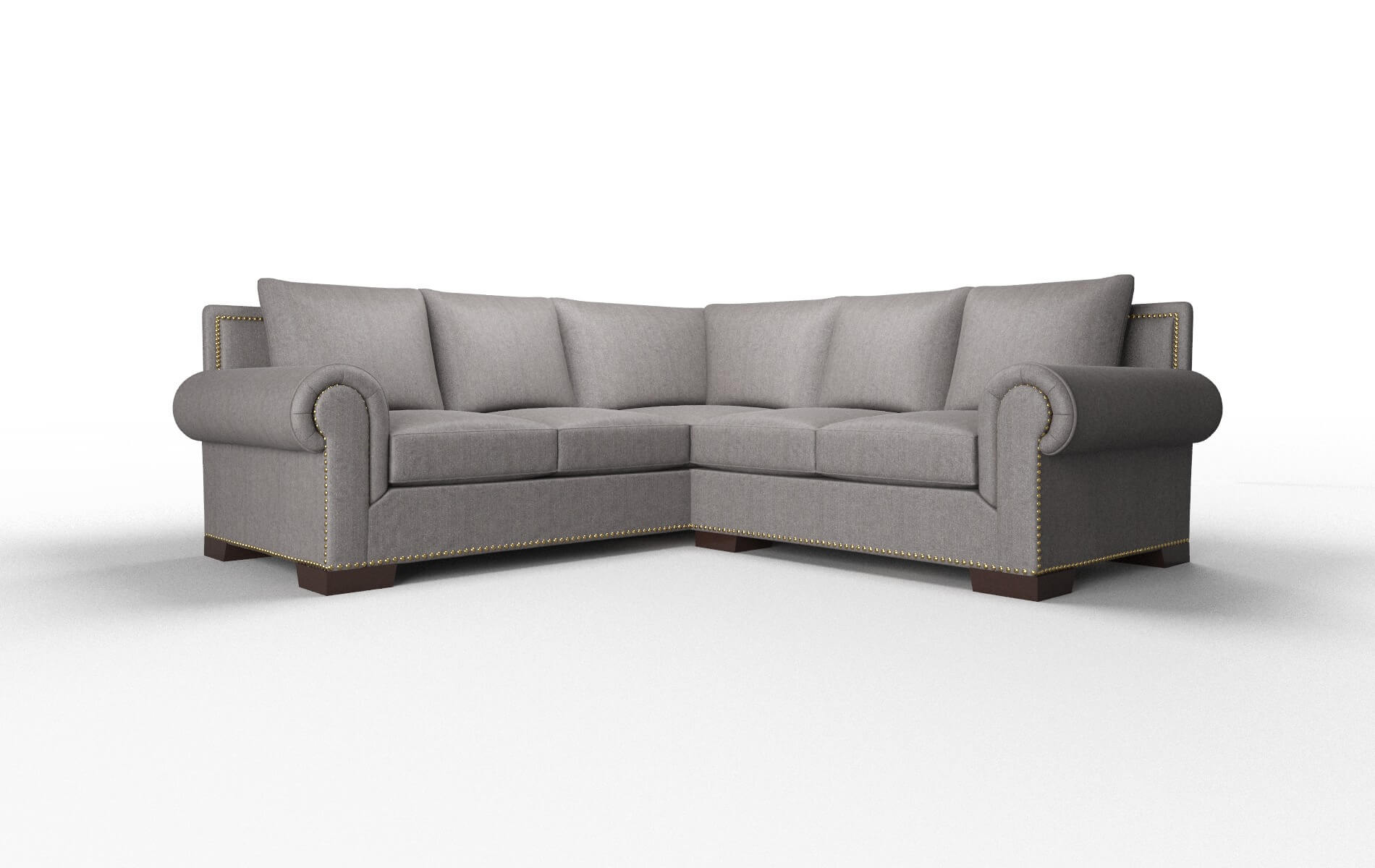 James Atlas_plz Silver Sectional espresso legs 1