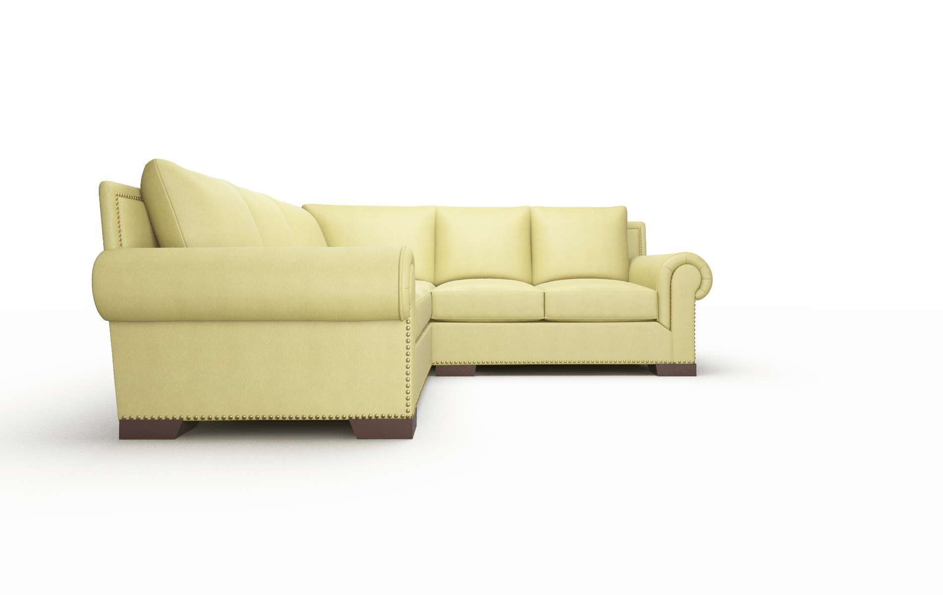 James Bella Apple Sectional espresso legs 2