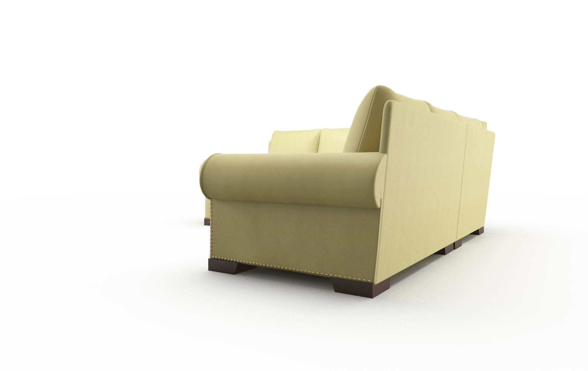 James Bella Apple Sectional espresso legs 4