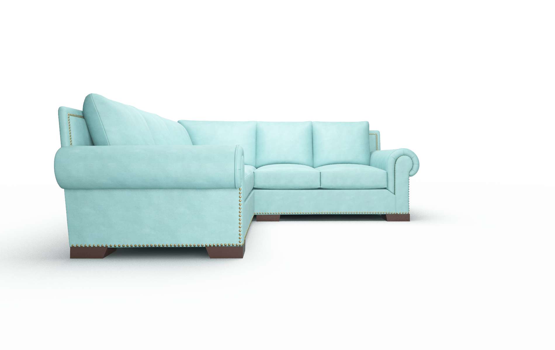 James Bella Caribbean Sectional espresso legs 2
