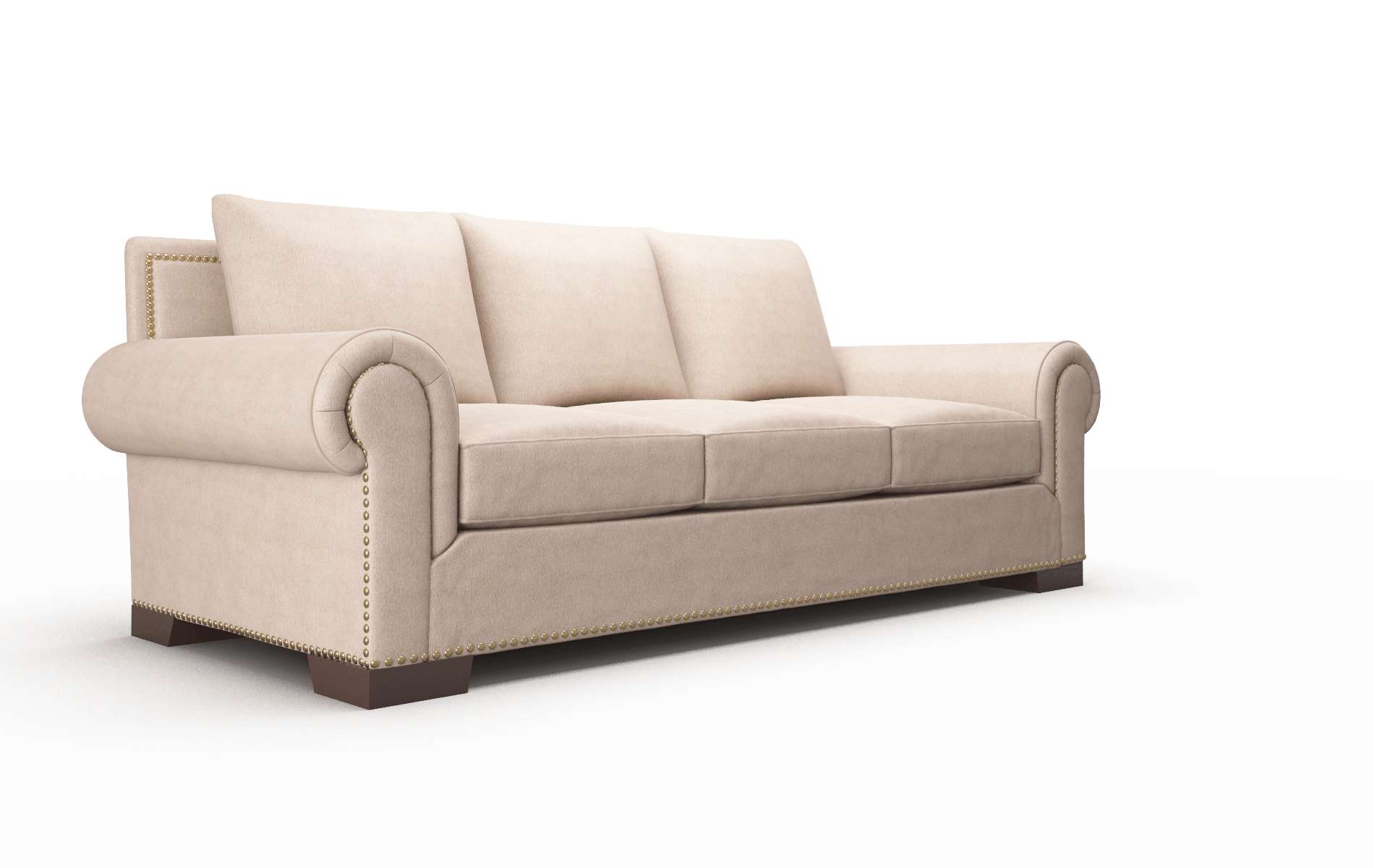 James Bella Pewter Sofa espresso legs 2
