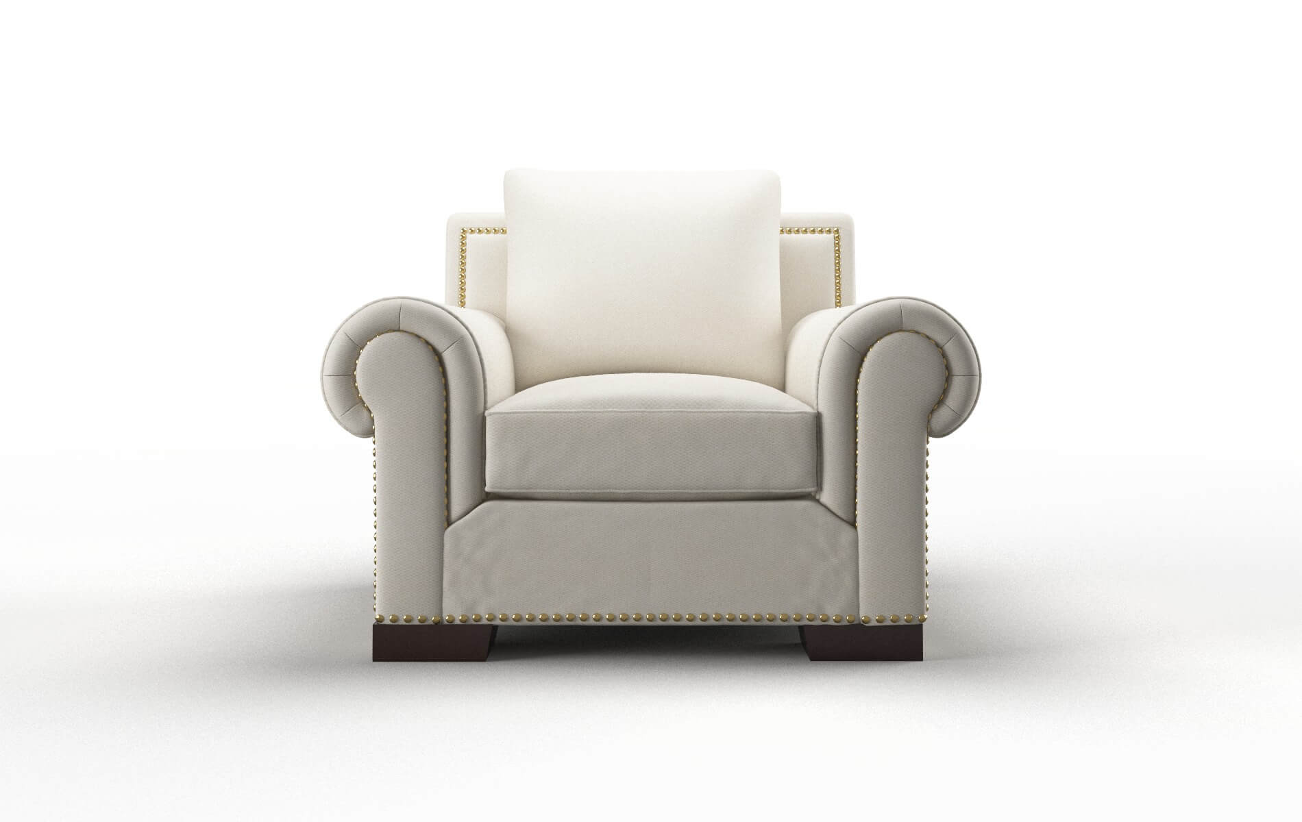 James Bungalow Ivory chair espresso legs