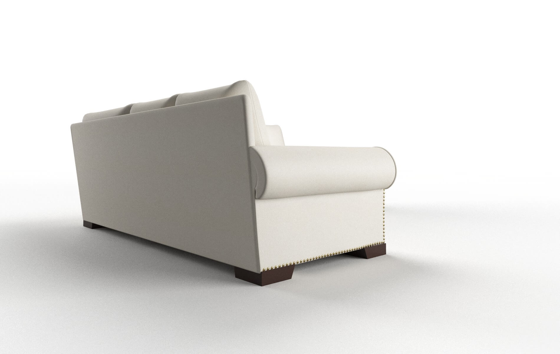 James Bungalow Ivory Sectional espresso legs 3