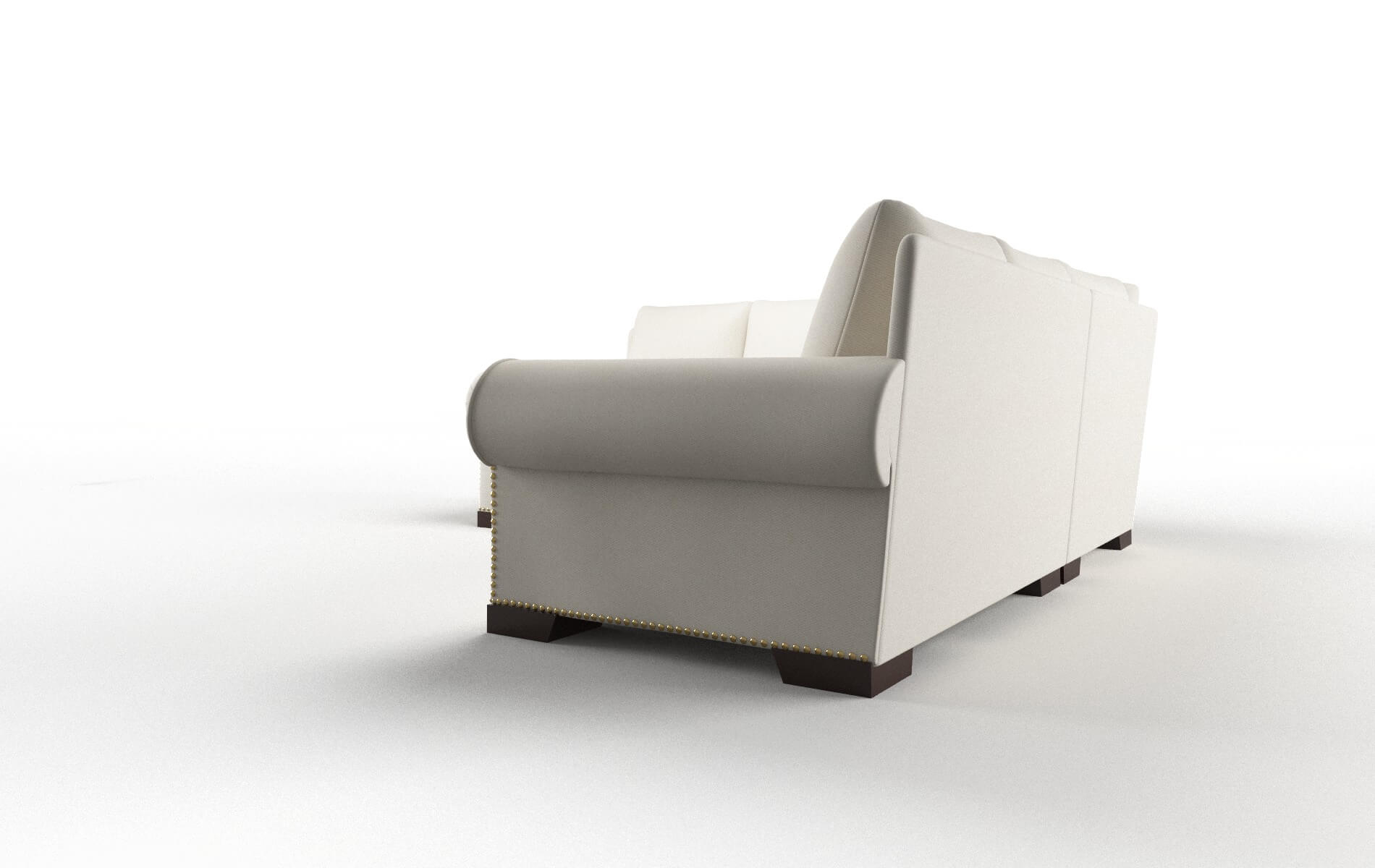 James Bungalow Ivory Sectional espresso legs 4