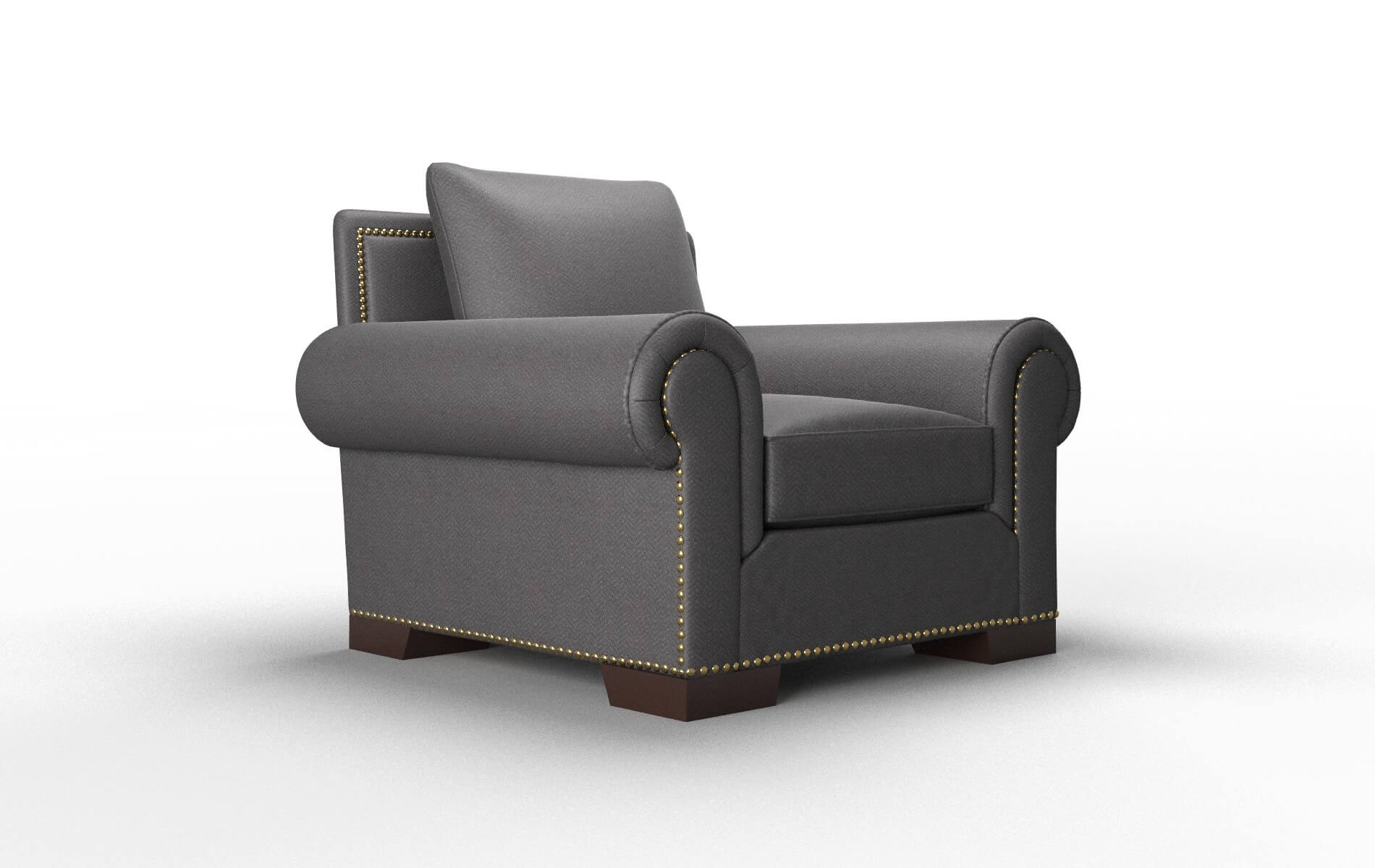 James Catalina Charcoal Chair espresso legs 2