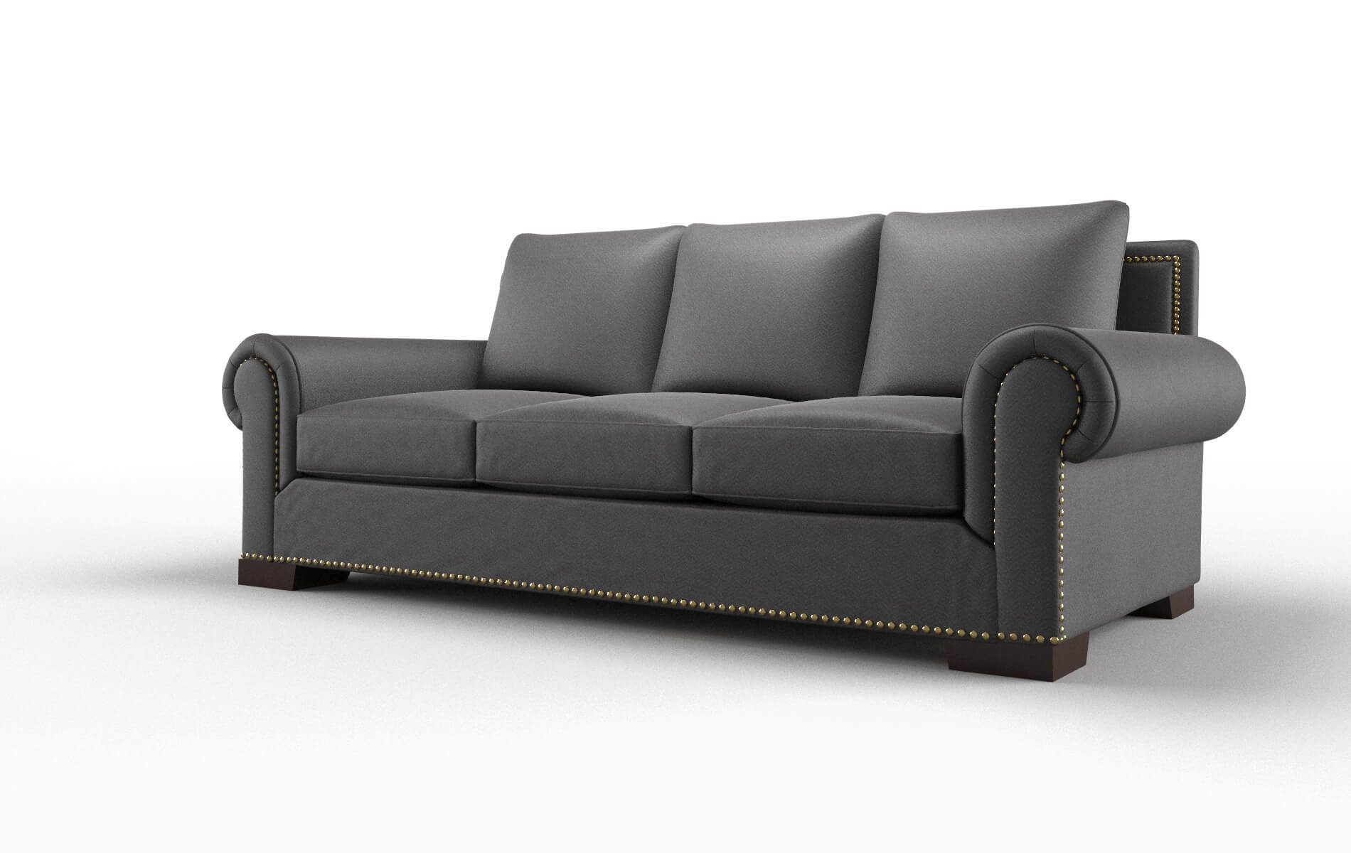 James Catalina Charcoal Sofa espresso legs 4