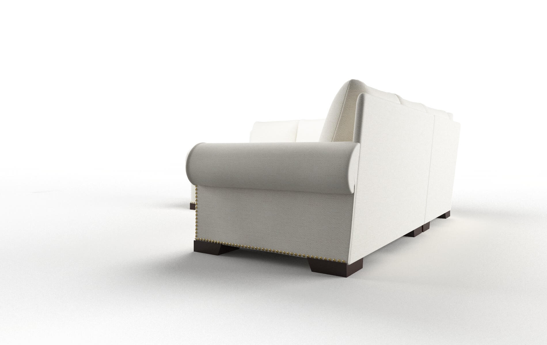 James Catalina Ivory Sectional espresso legs 4