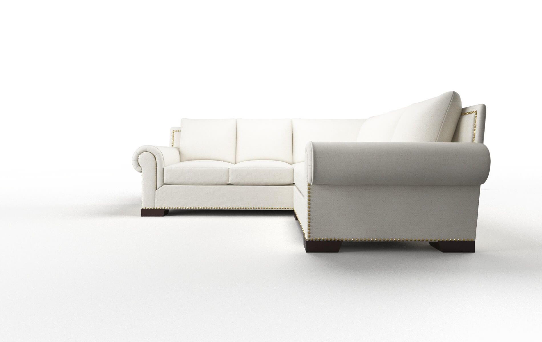 James Catalina Ivory Sectional espresso legs 5