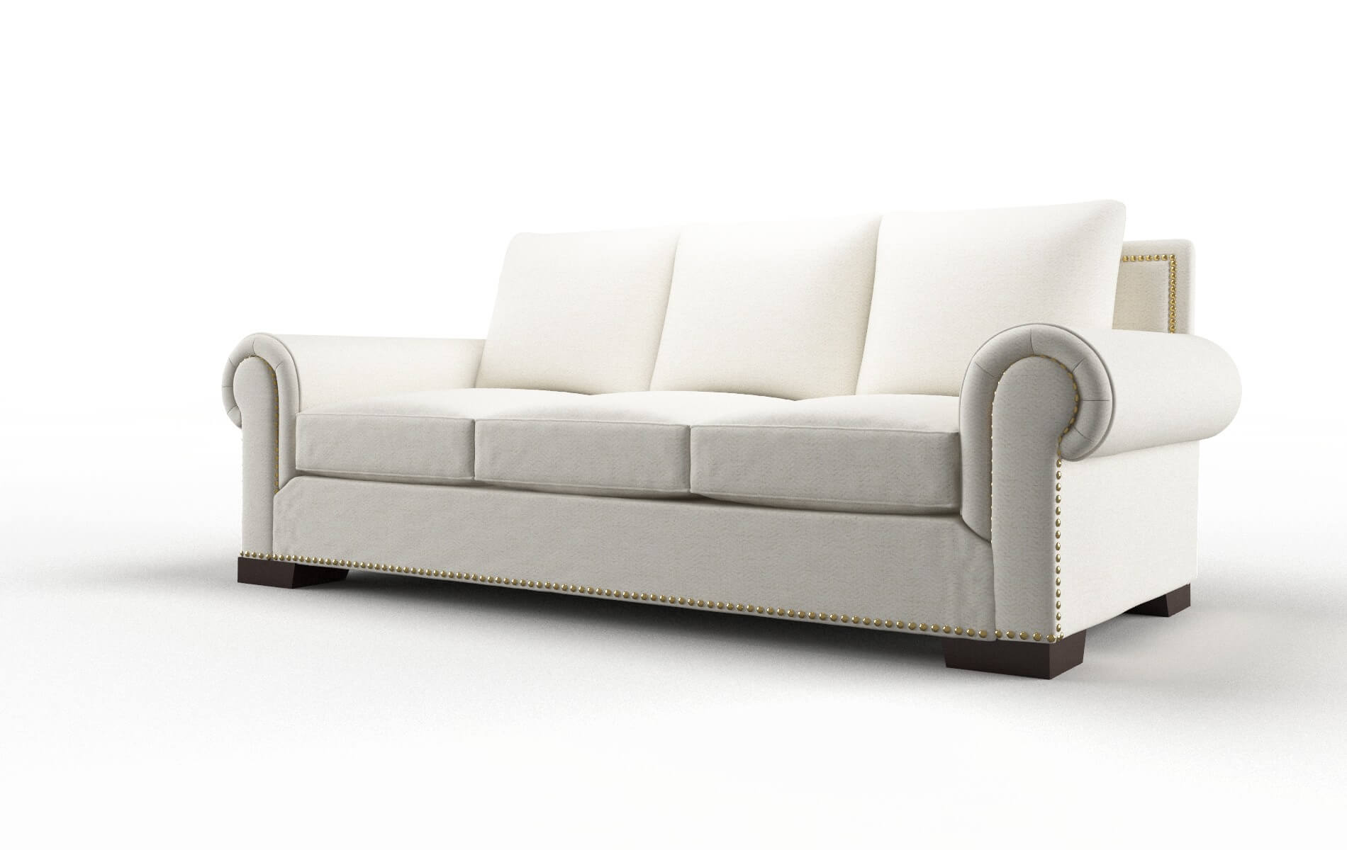 James Catalina Ivory Sofa espresso legs 4