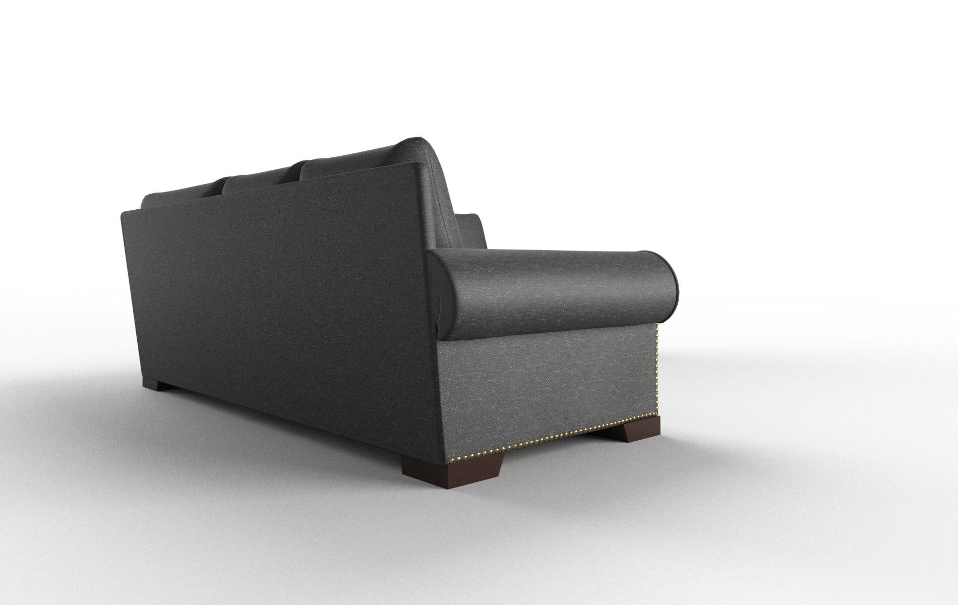 James Chance Denim Sectional espresso legs 3