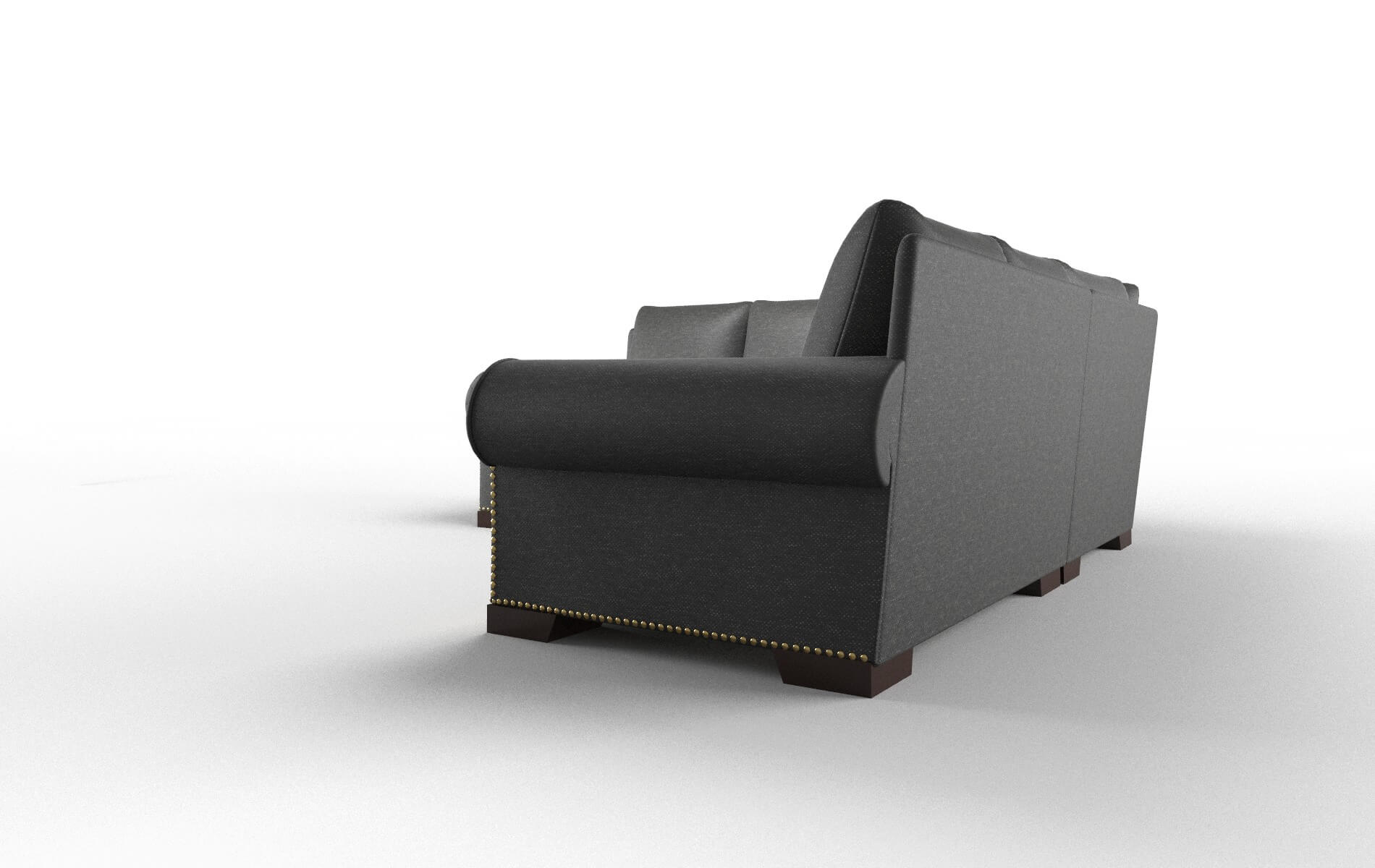 James Chance Denim Sectional espresso legs 4