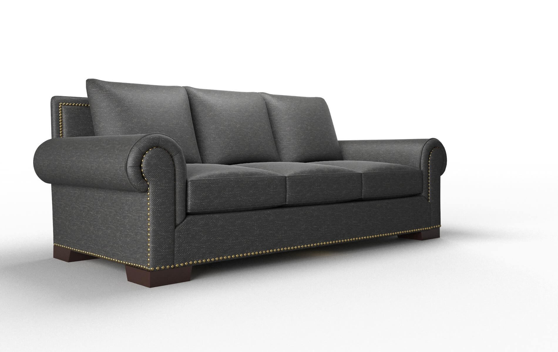 James Chance Denim Sofa espresso legs 2