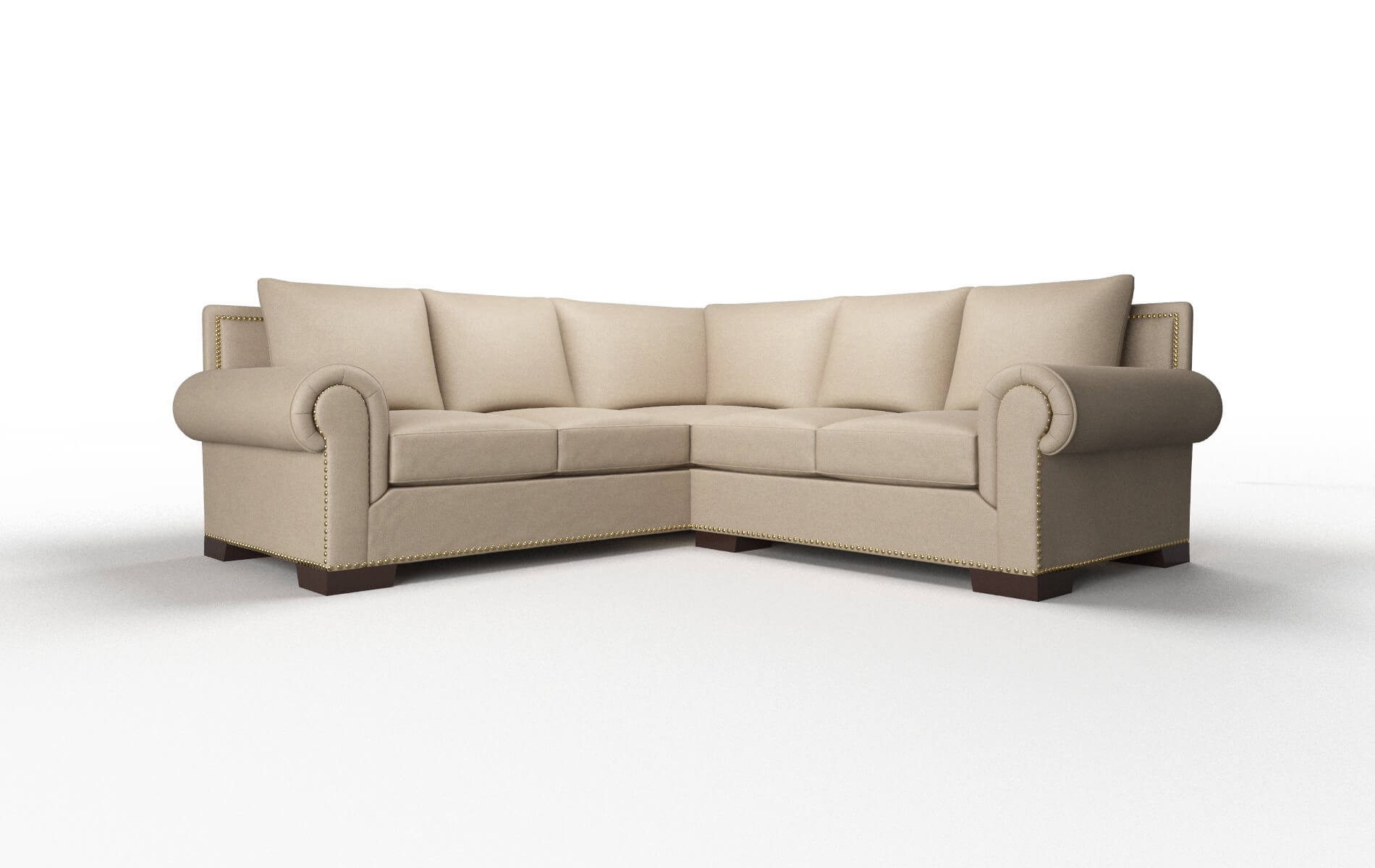 James Chance Platinum Sectional espresso legs 1