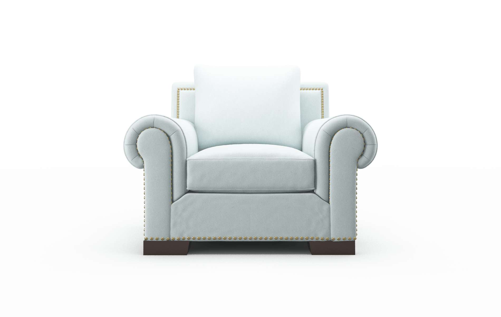 James Clyde cornflower Chair Espresso Legs  1