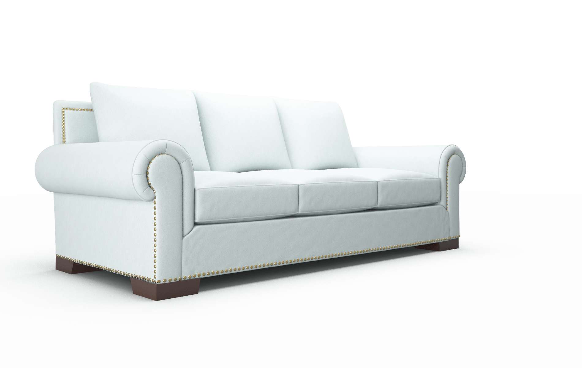 James Clyde Cornflower Sofa espresso legs 2
