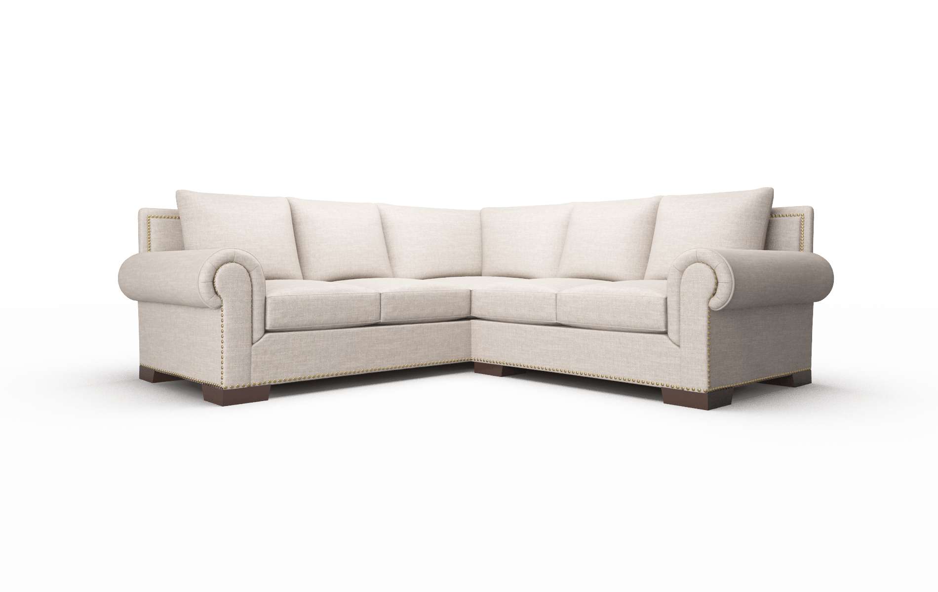 James Clyde Dolphin Sectional espresso legs