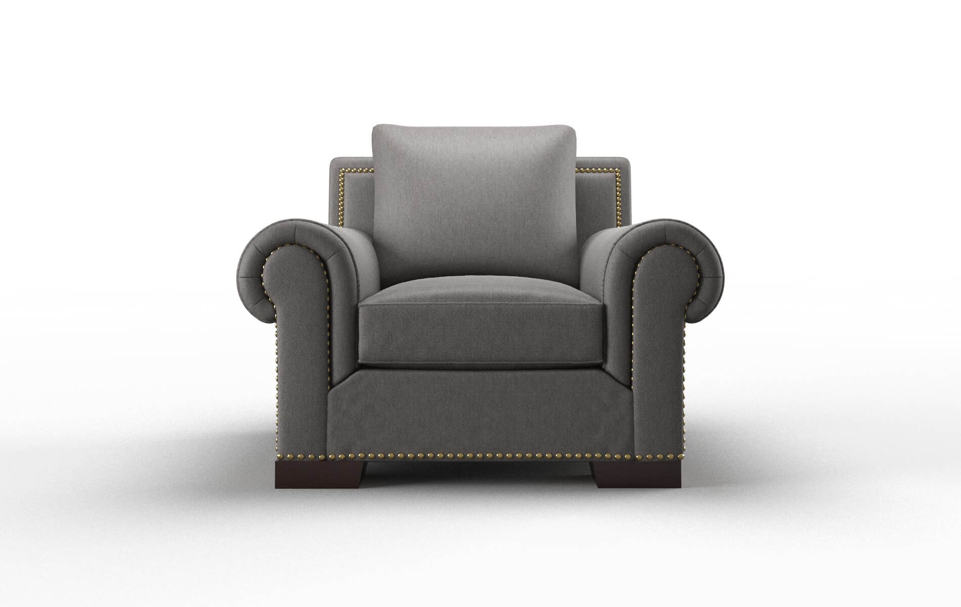 James Cosmo Charcoal Chair espresso legs 1