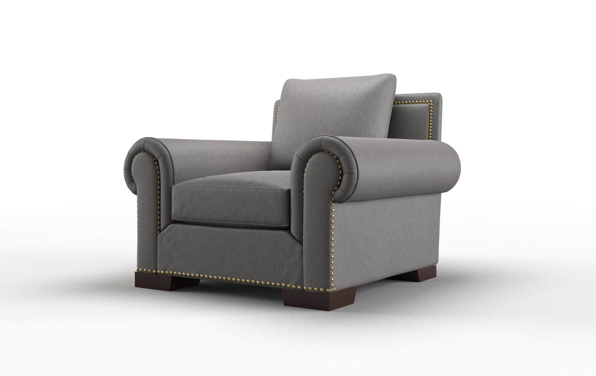 James Cosmo Charcoal Chair espresso legs 4