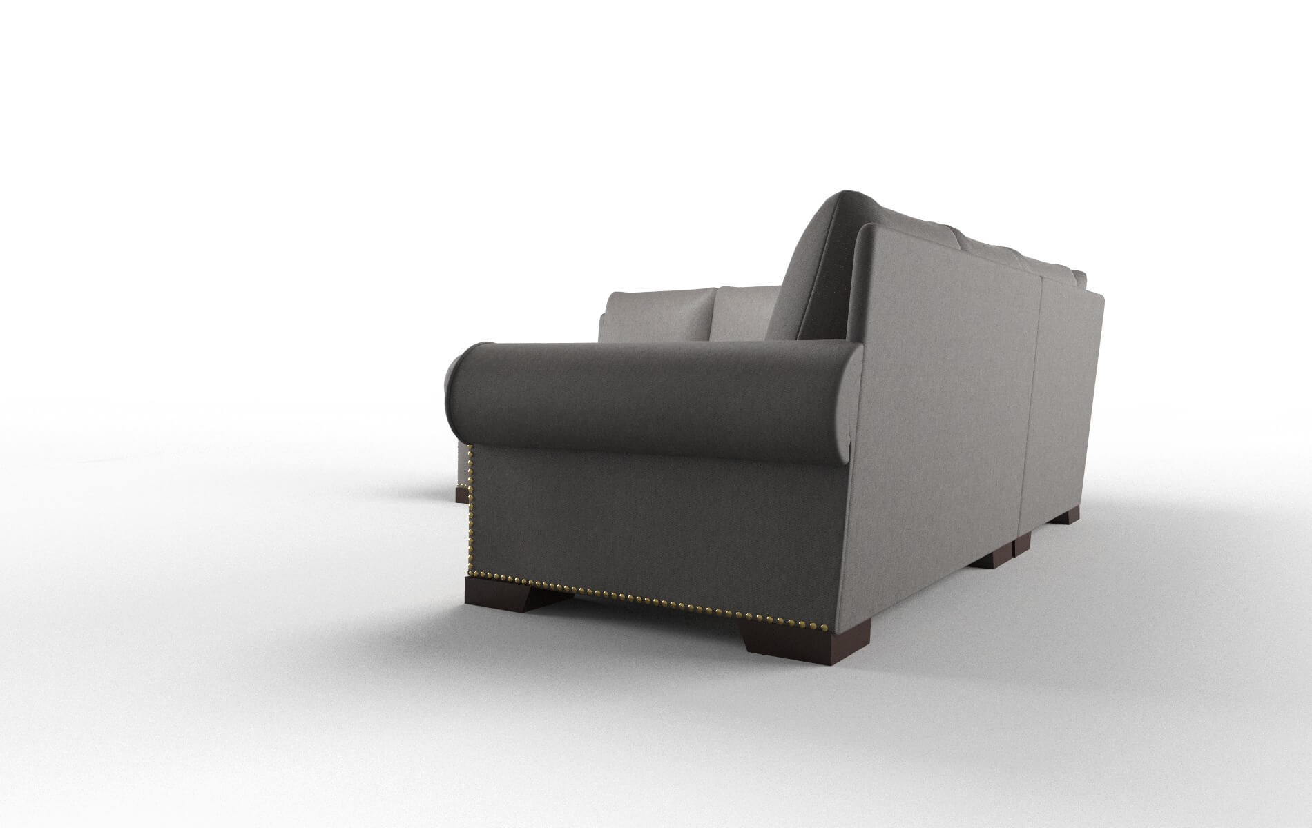 James Cosmo Charcoal Sectional espresso legs 4